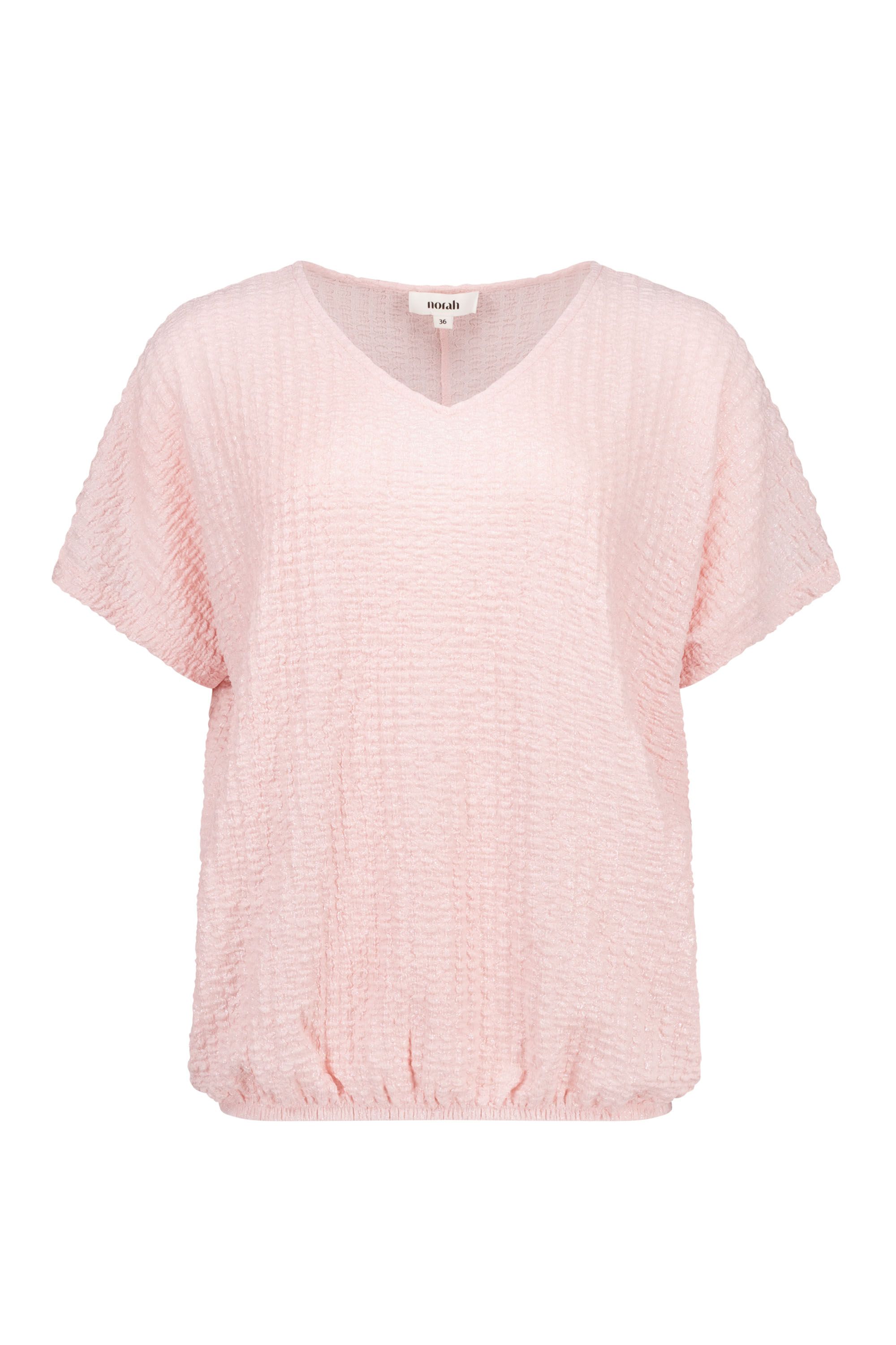 Norah Lichtroze shirt met structuur light rose 218853-901