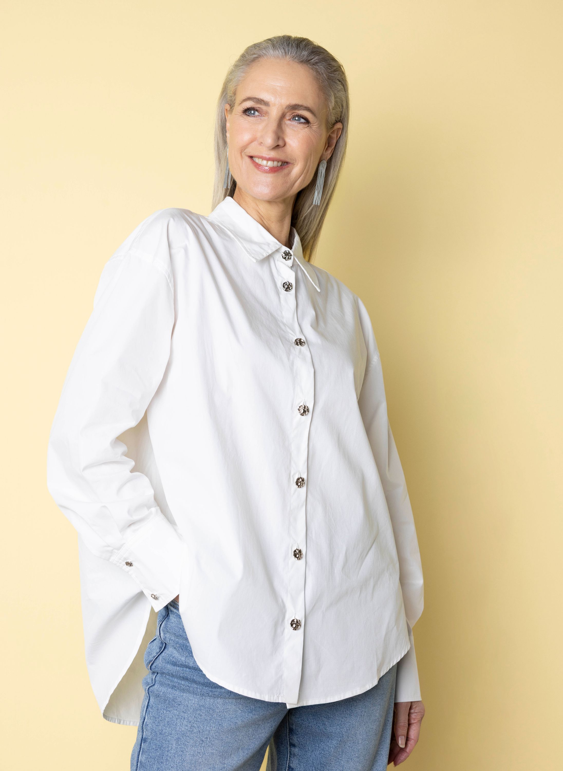 Norah Witte katoenen blouse white 218854-100-46