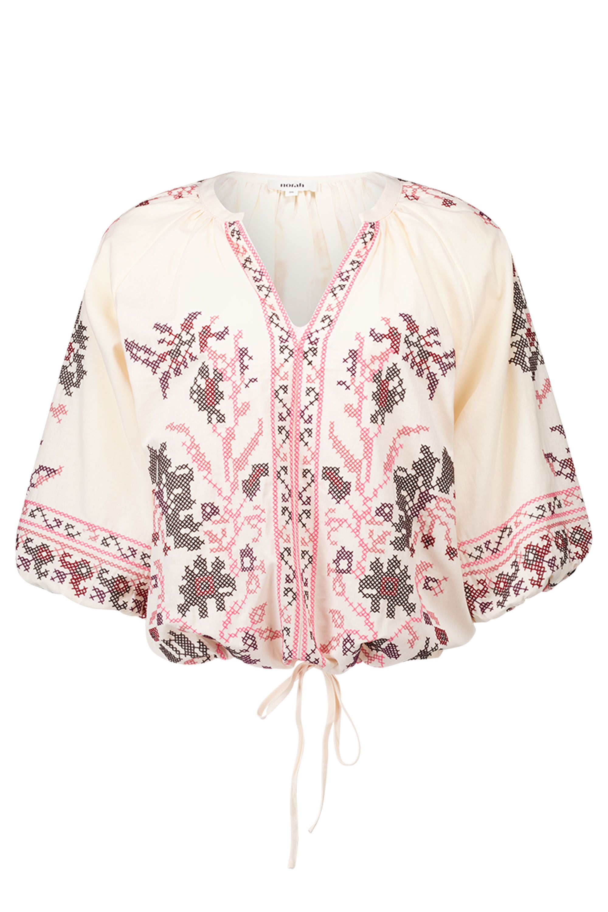Norah Off-white blouse met borduursels off-white multicolor 218871-114-48