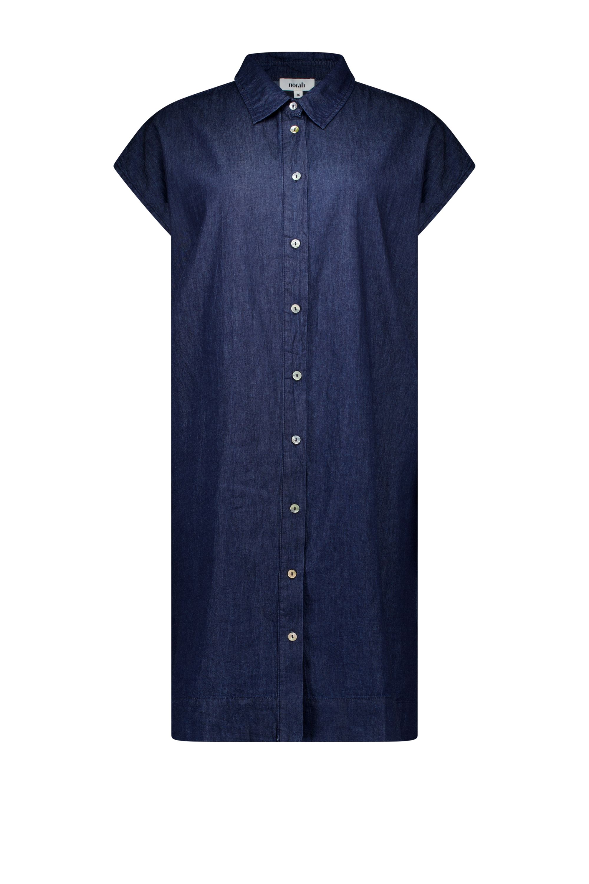 Norah Blauwe midi denim jurk dark denim 218874-480-34