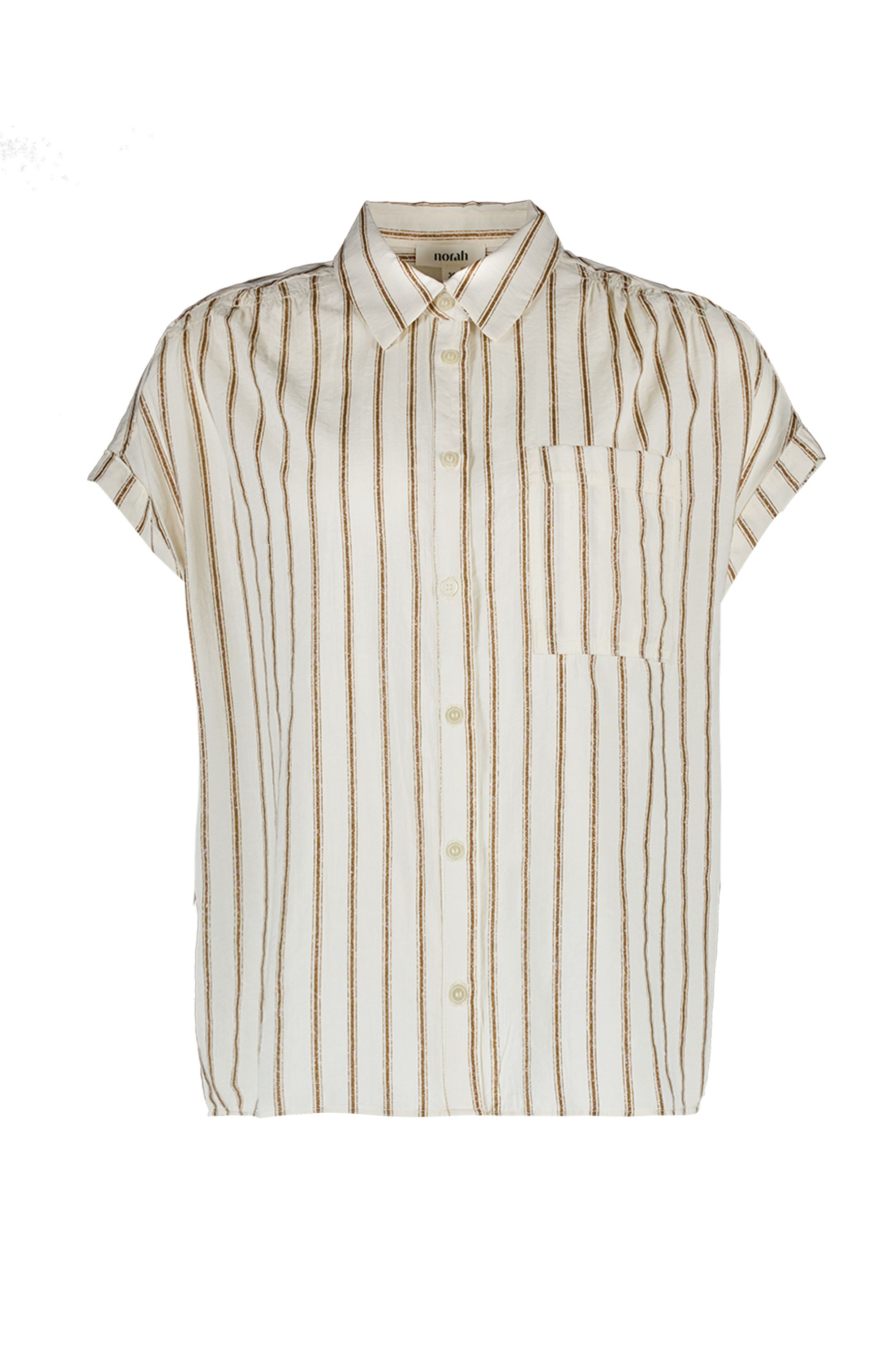 Norah Ecru/bruin gestreepte blouse ecru/brown 218905-172-36