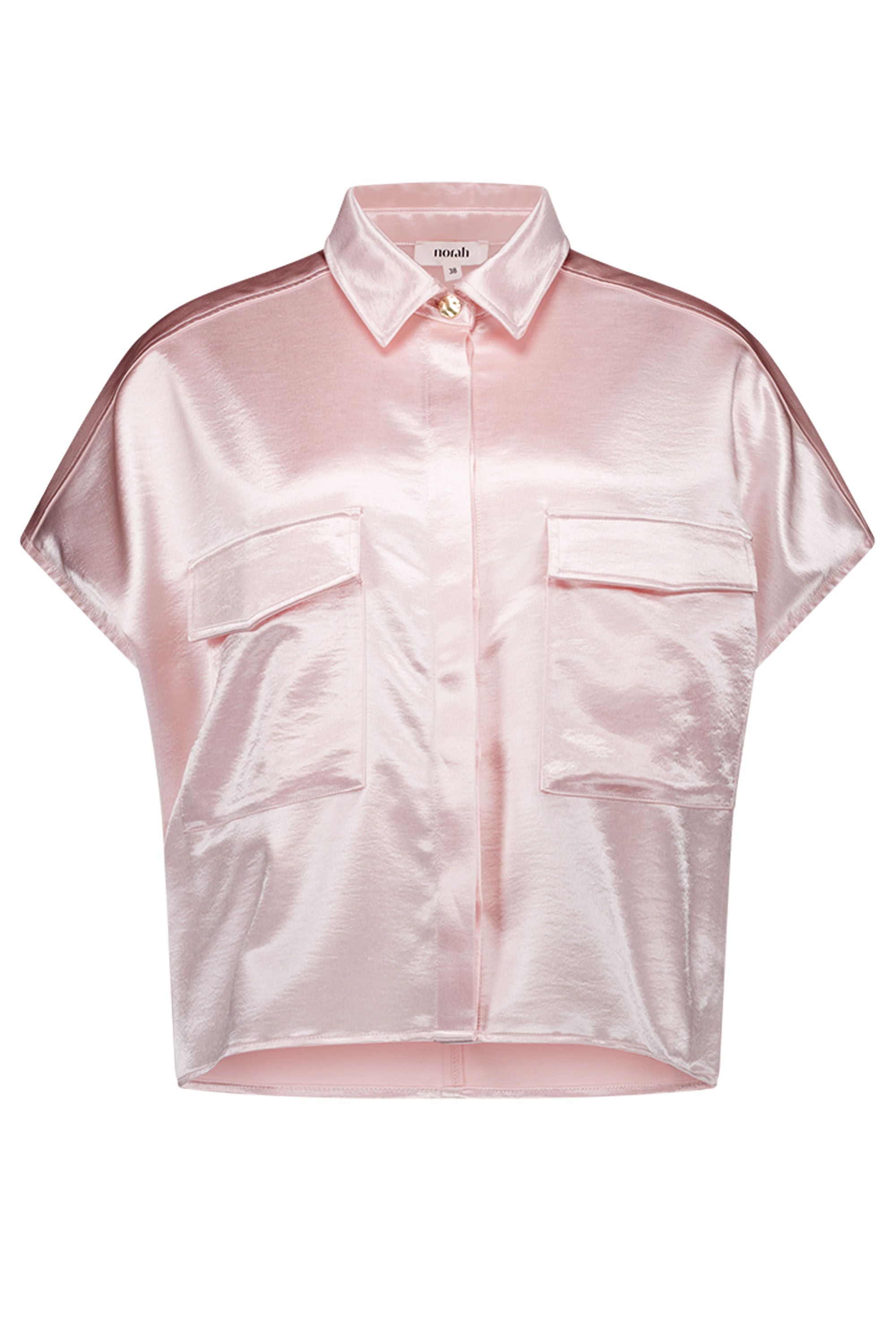 Norah Lichtroze satijnen blouse baby pink 218908-902