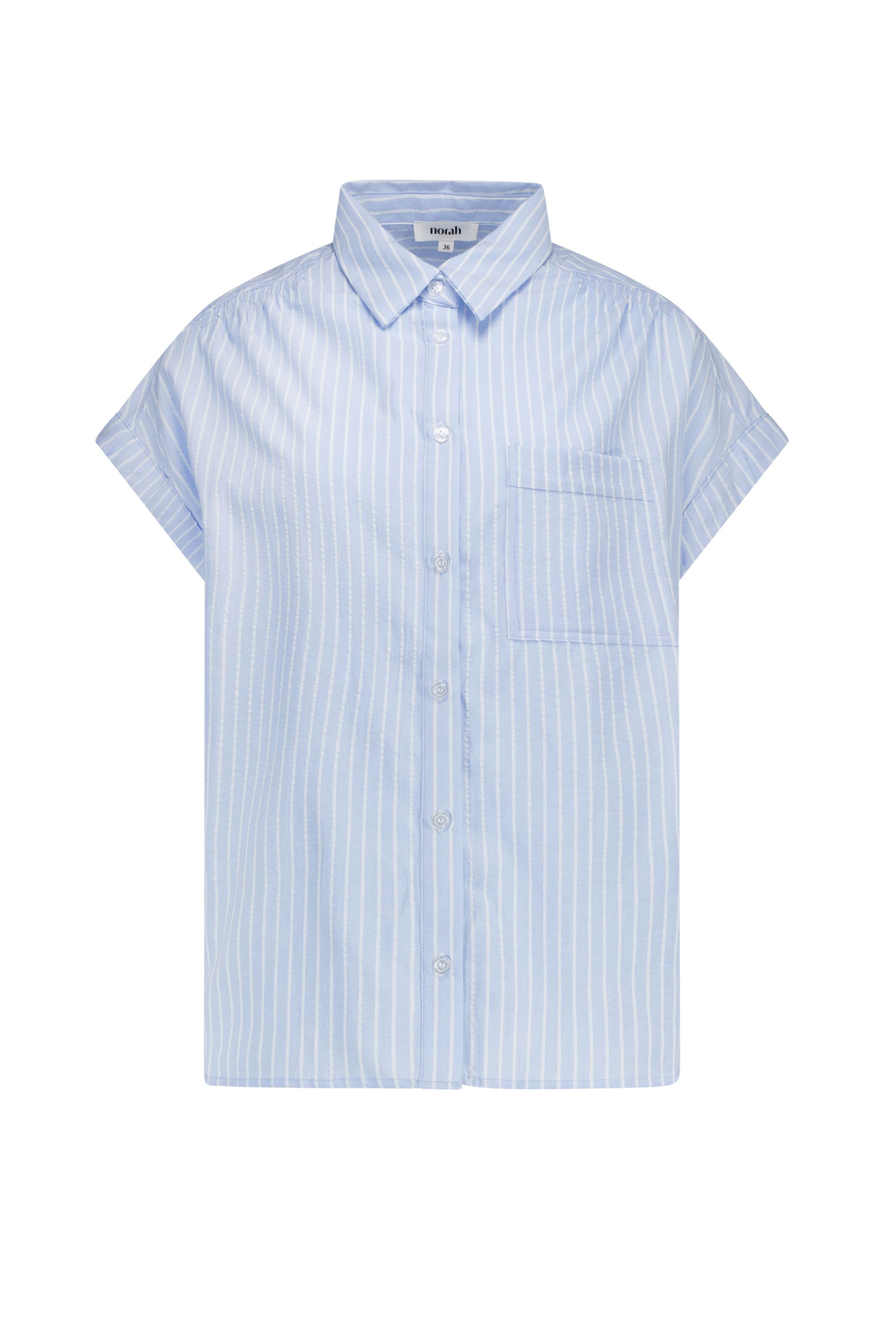 Norah Blauw/wit gestreepte blouse blue/white 218911-431-38