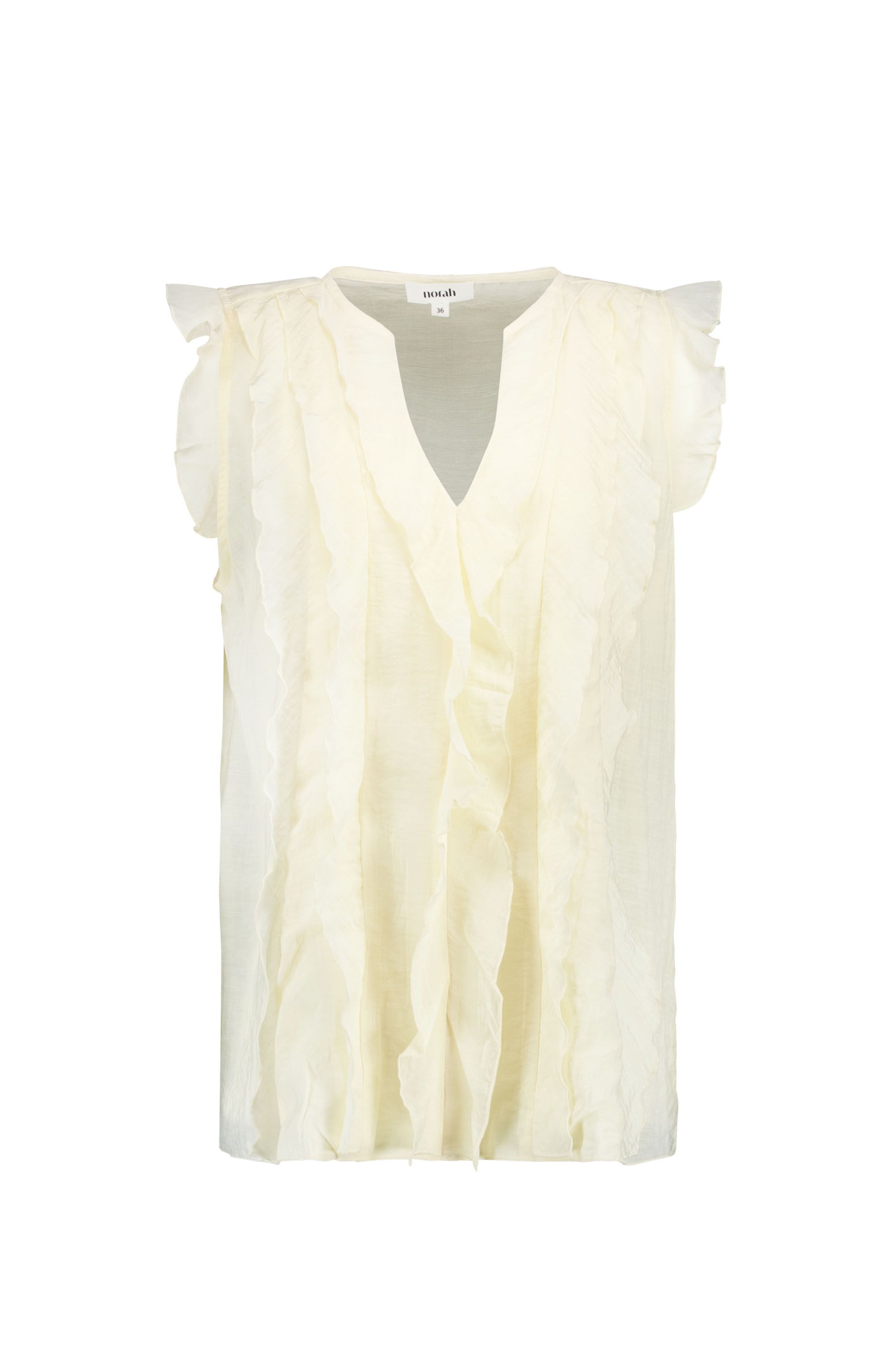 Norah Ecru ruffle top vanilla 218918-104-40