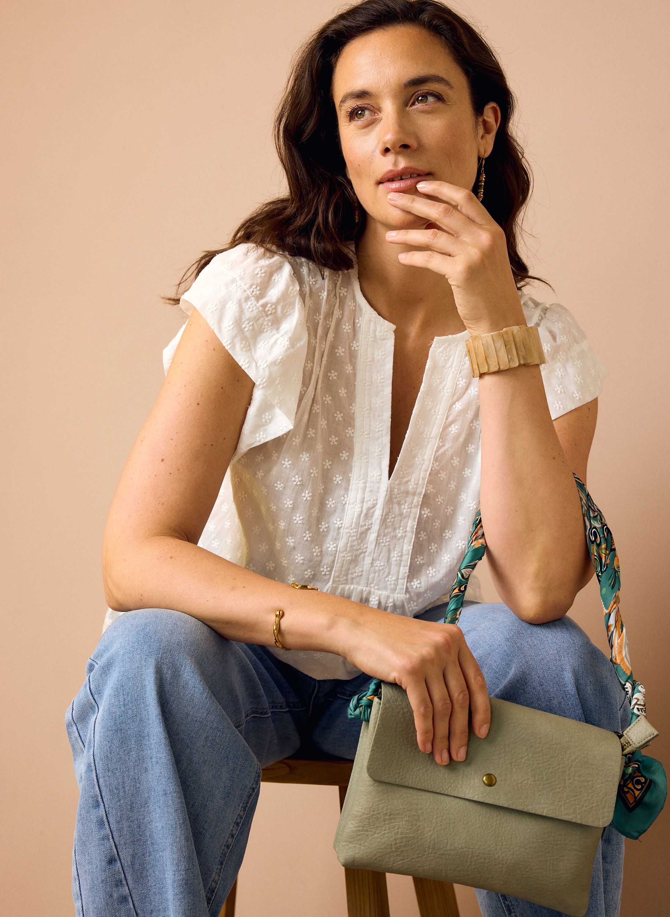 Norah Witte blouse met borduursels white 218934-100