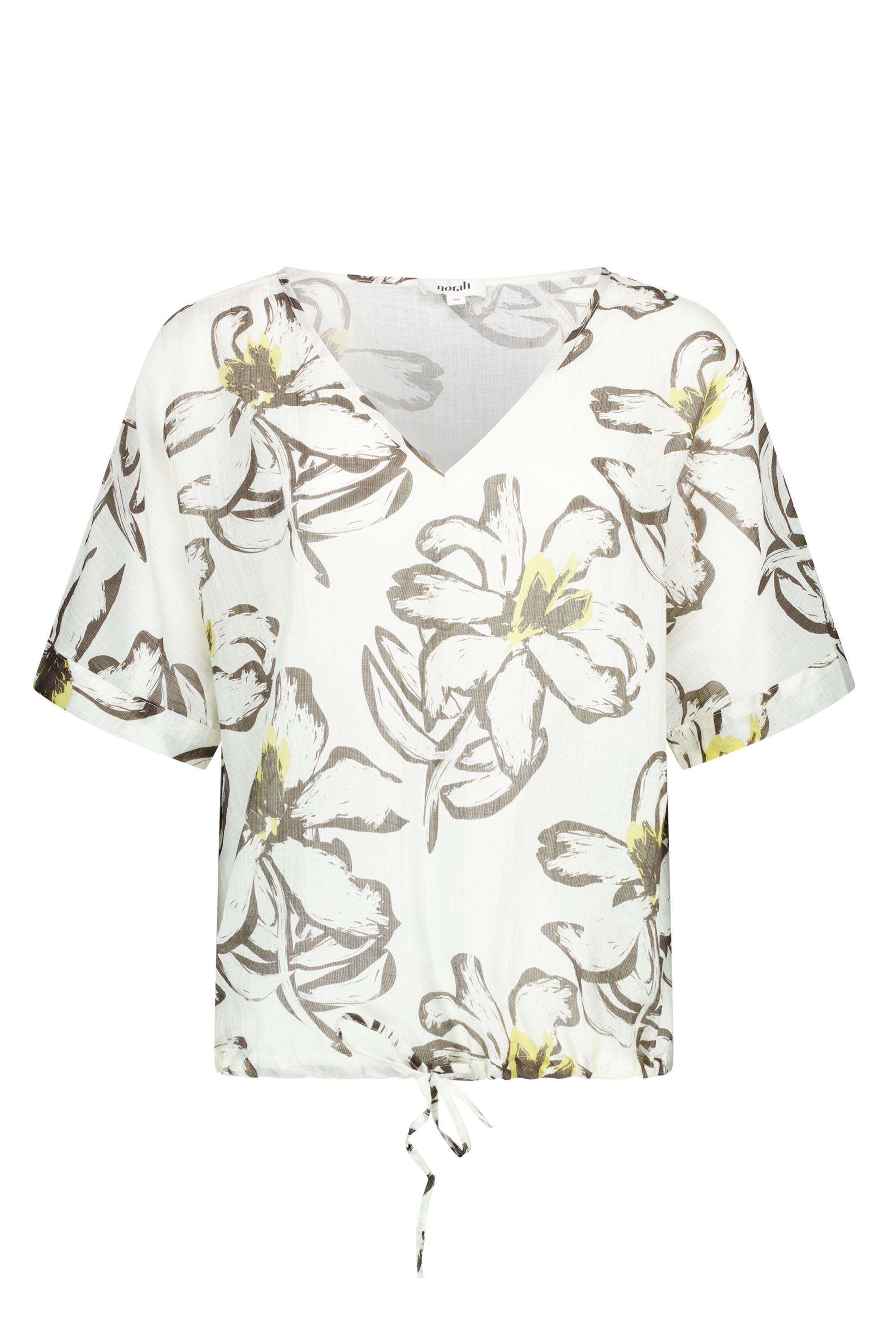 Norah Ecru shirt met bloemenprint ecru multicolor 218944-122