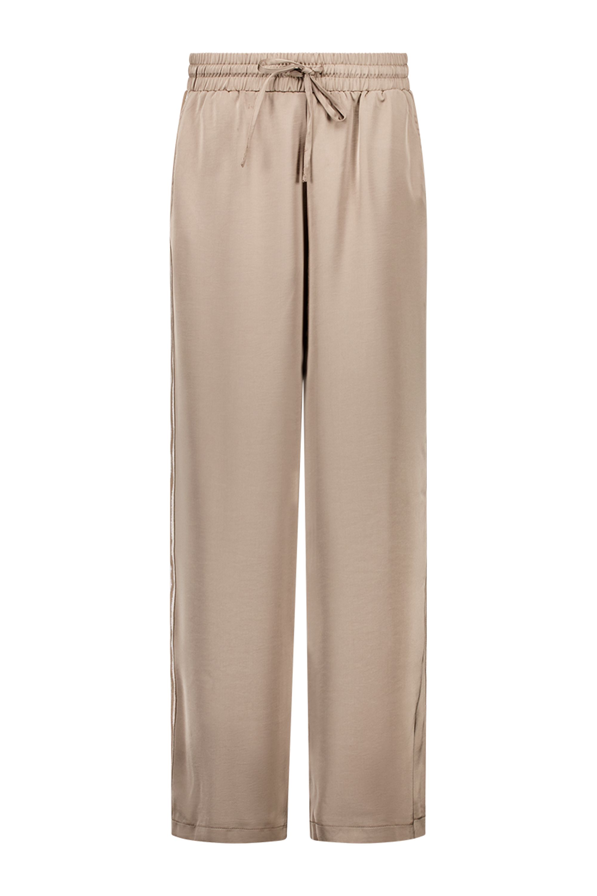 Norah Wide fit broek | Taupe | Satijn taupe 218949-204-46
