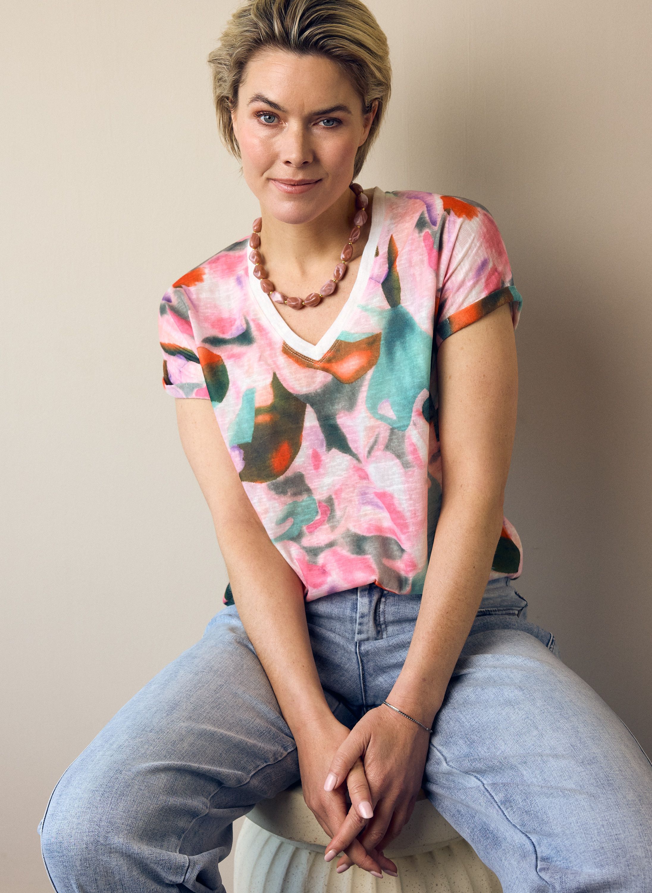 Norah Shirt met grafische print multicolor 218950-002-40