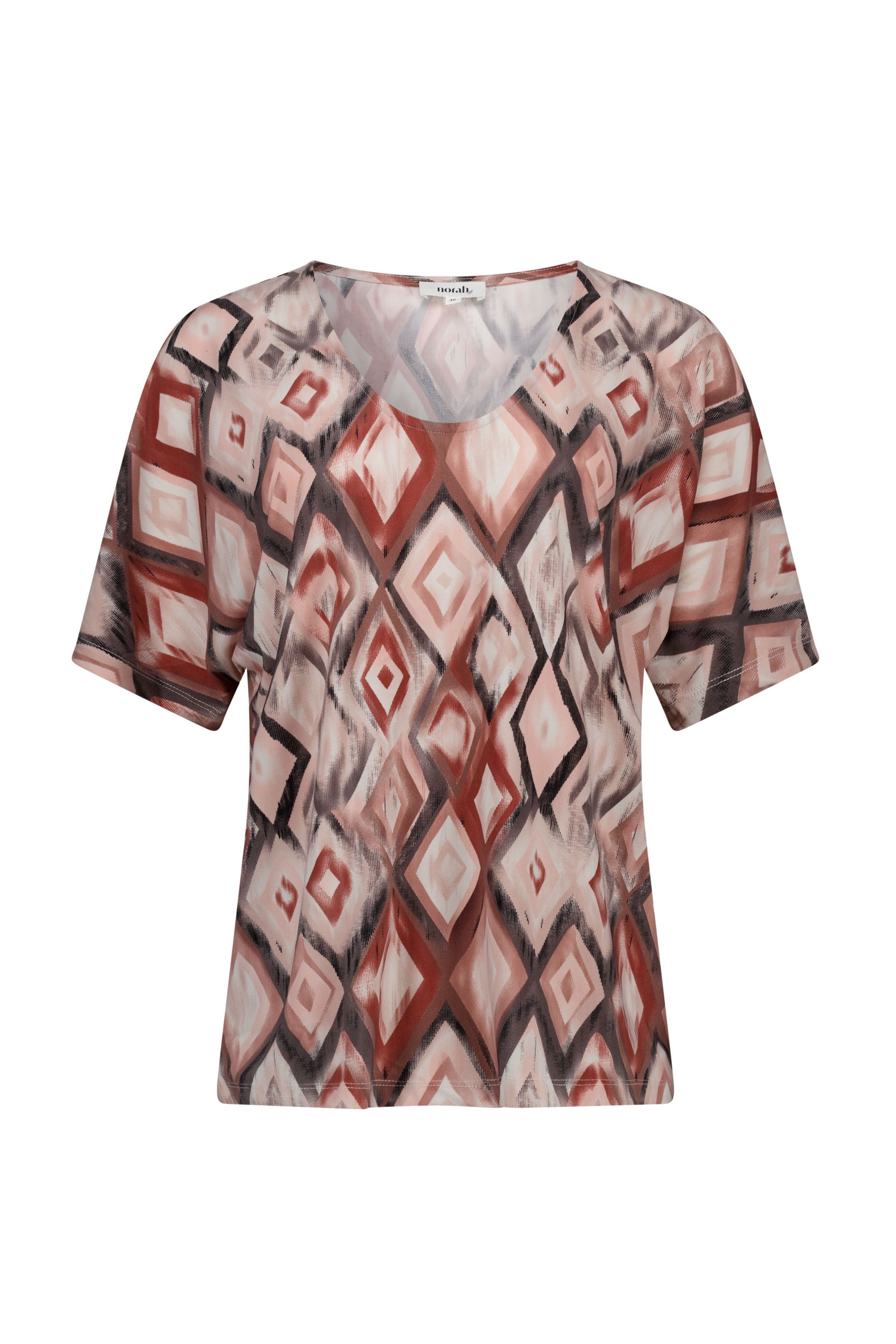 Norah Bruin shirt met ruitprint brown multicolor 218966-220
