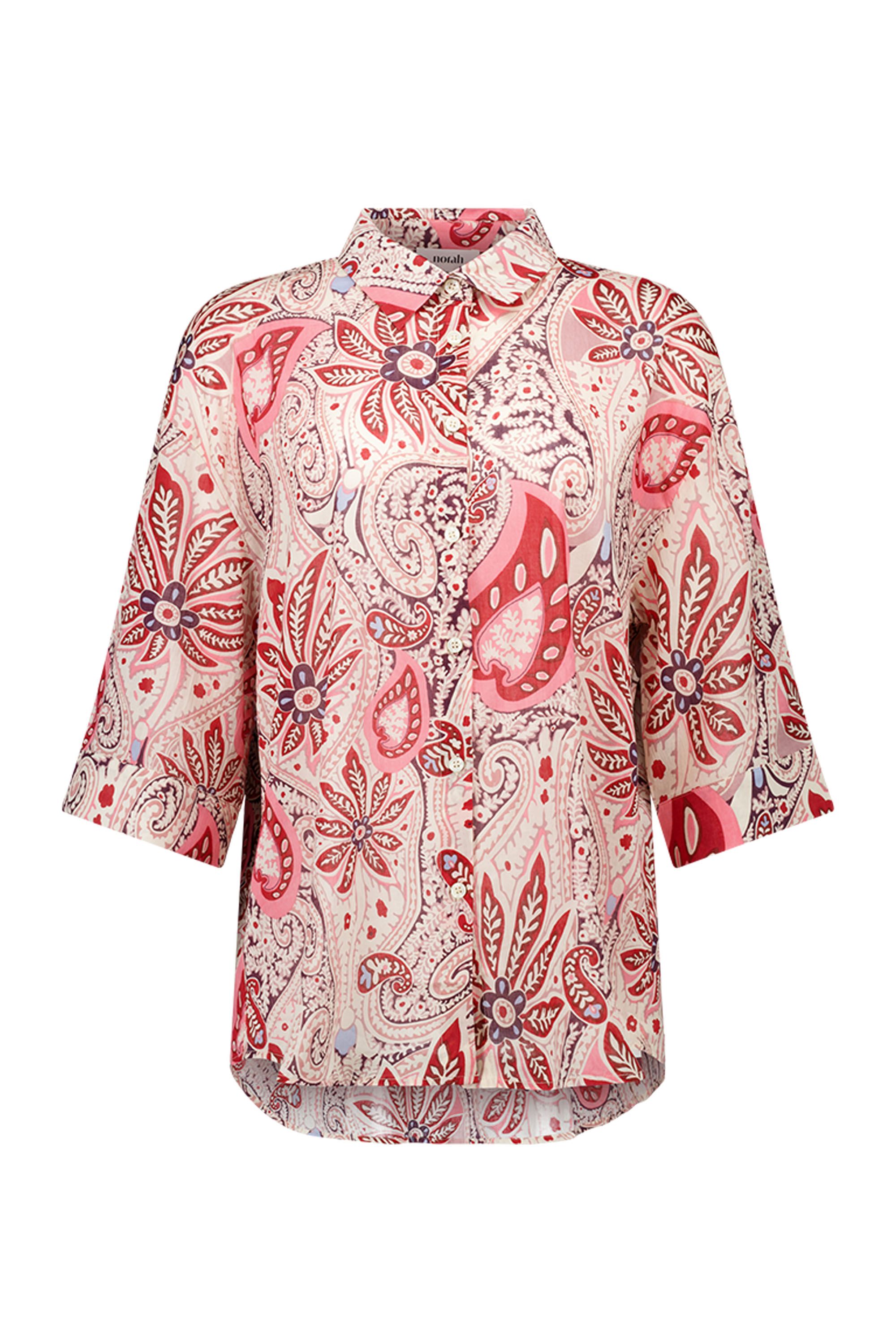 Norah Ecru blouse met grafische print ecru multicolor 218982-122