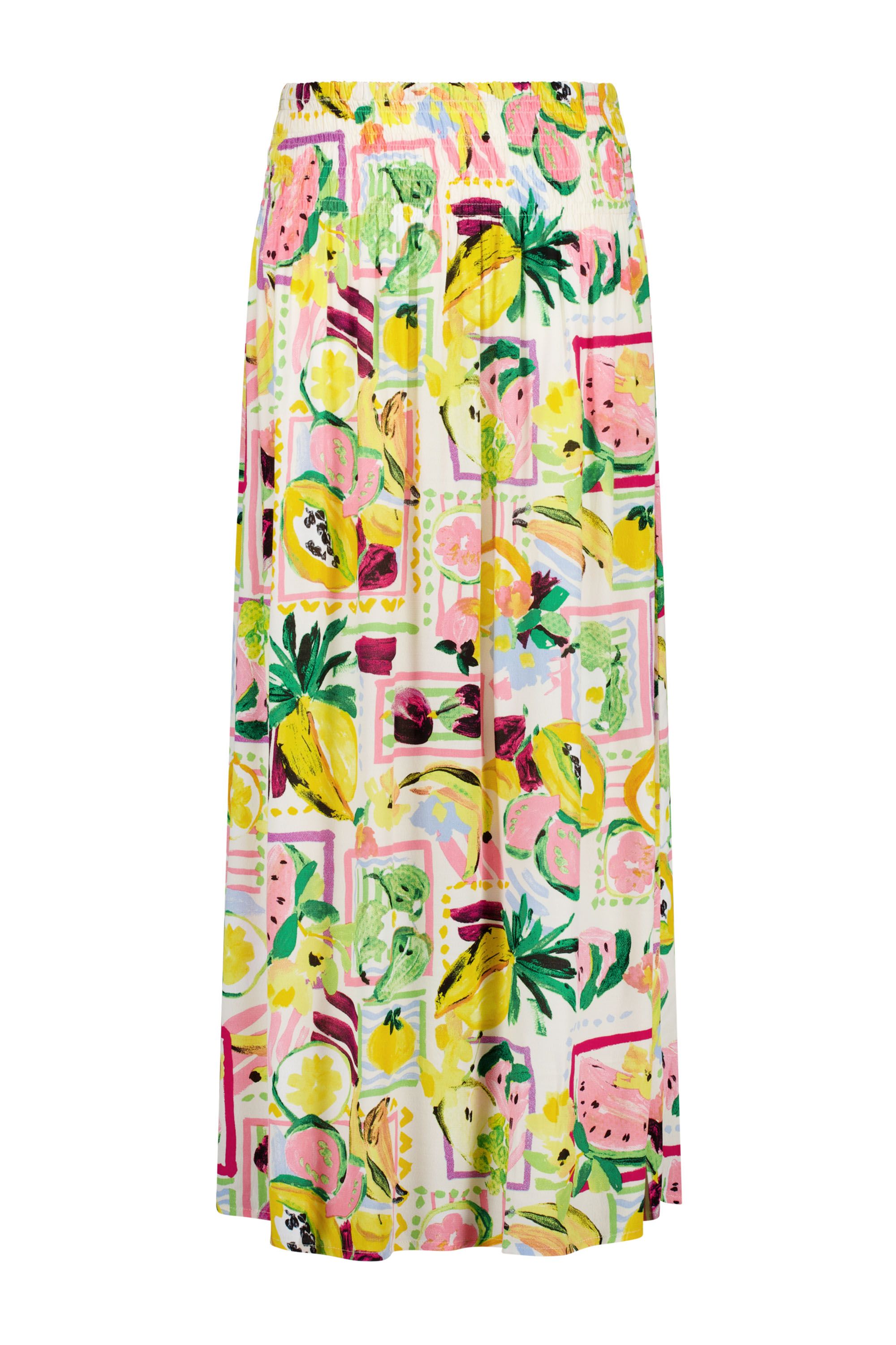 Norah Midi rok met fruitprint multicolor 218983-002-40