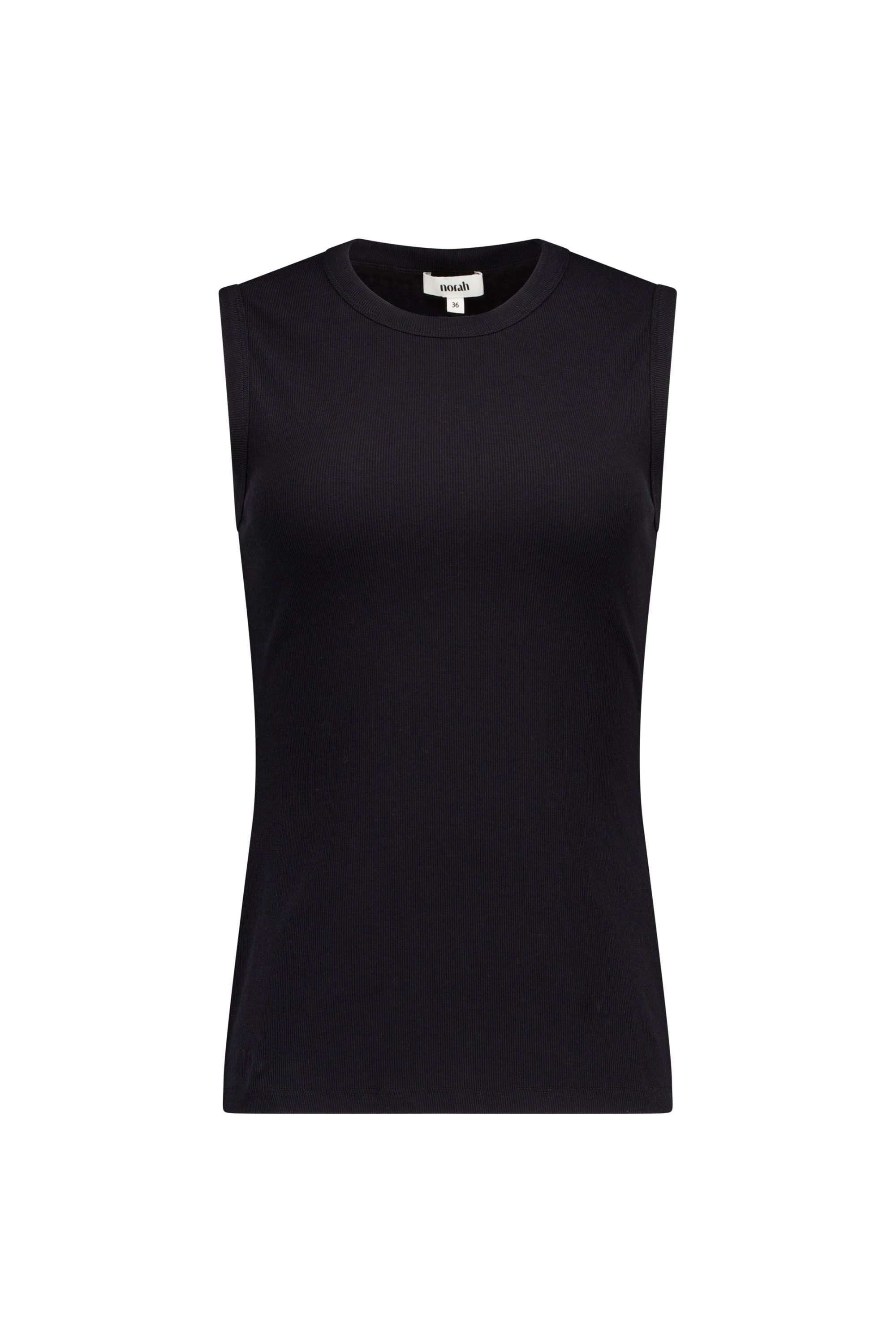 Norah Zwarte geribde top black 218990-001-34