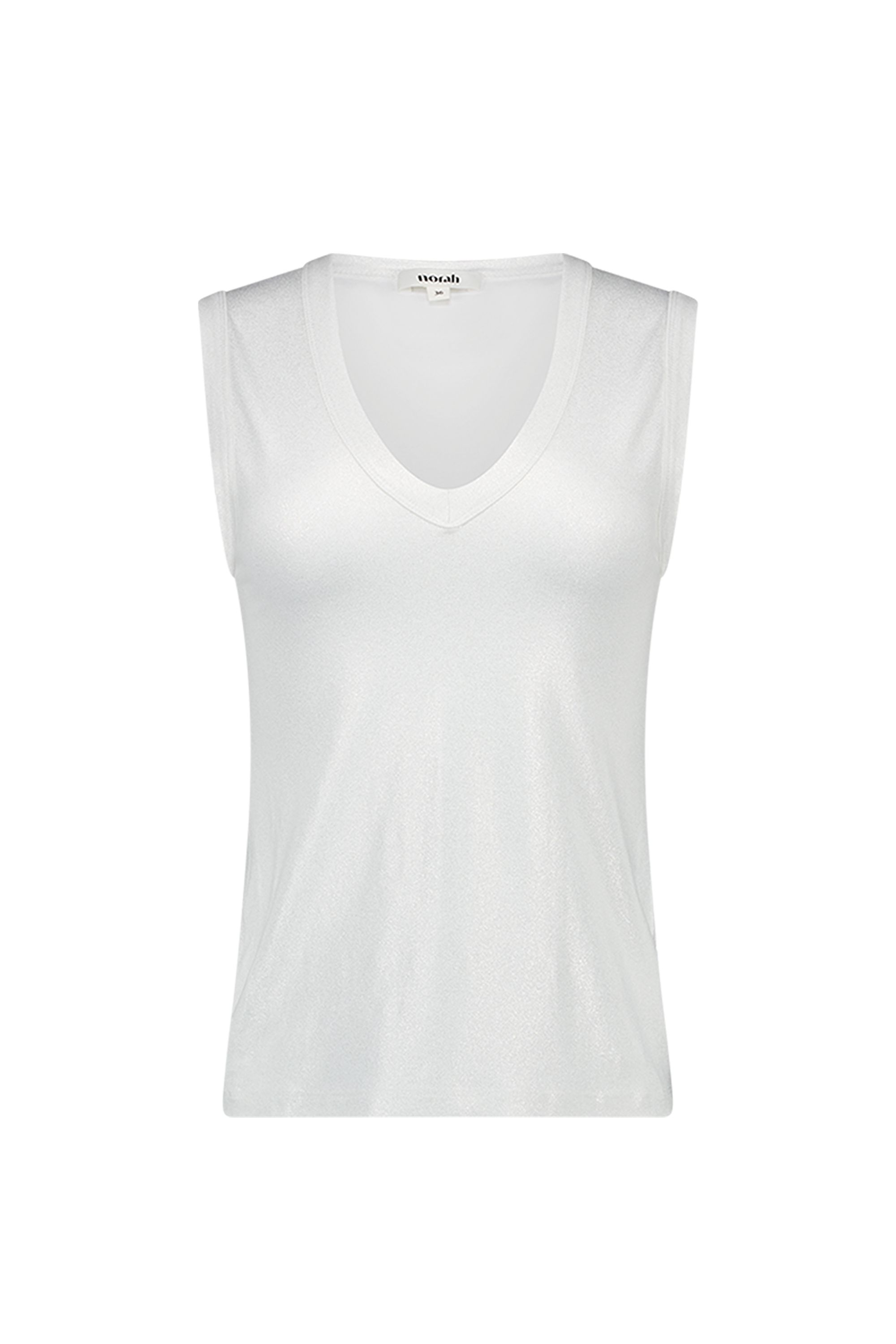 Norah Singlet shiny off-white 219004-101-42