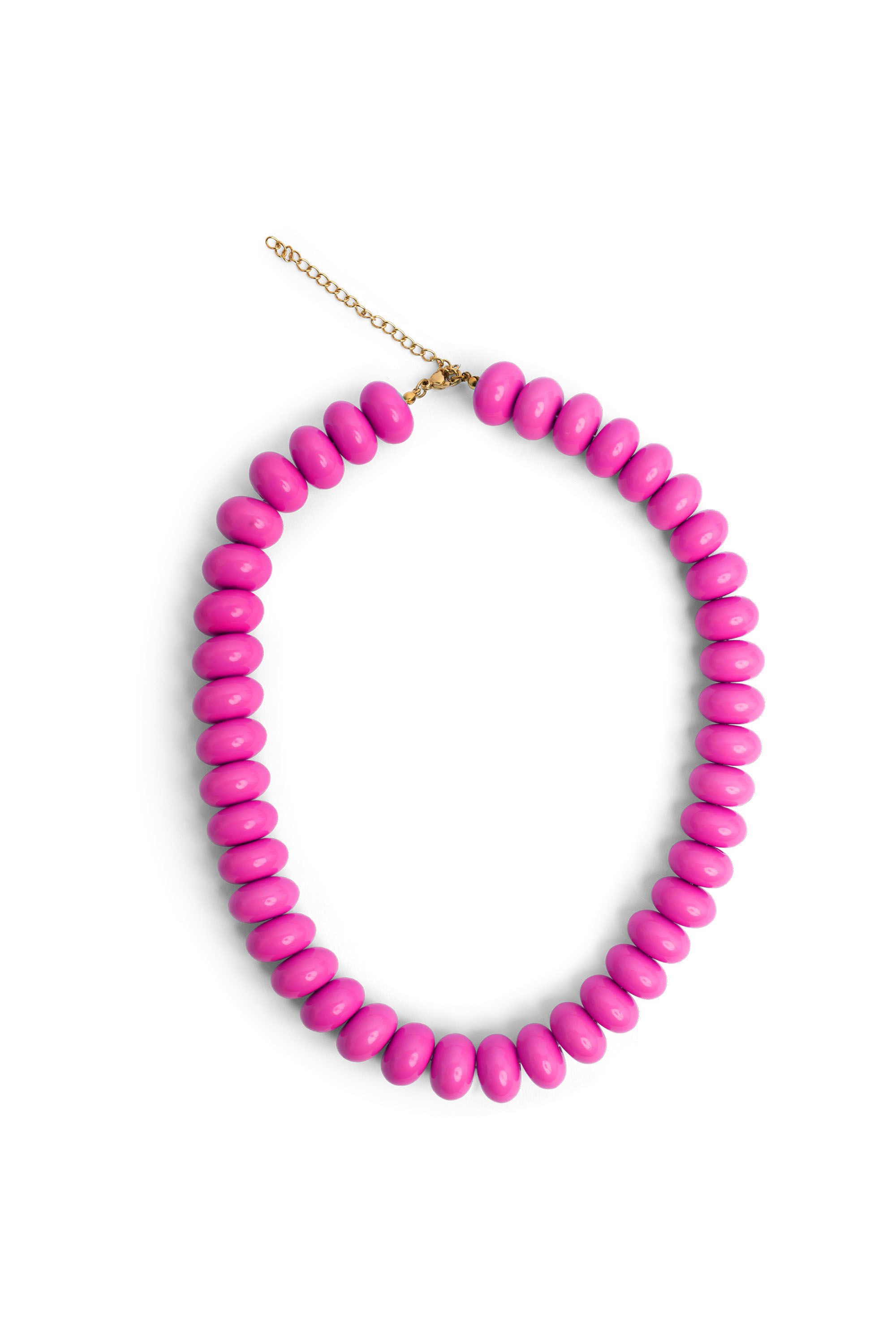 Roze kralenketting