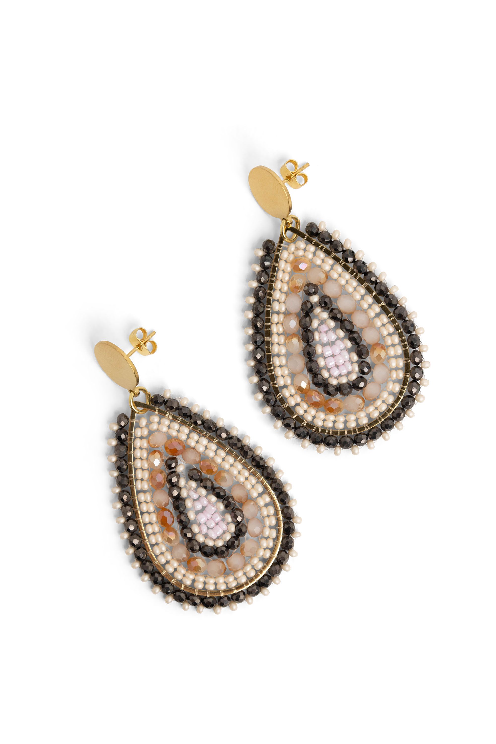 Norah Goudkleurige boho oorbellen gold multicolor 219011-198
