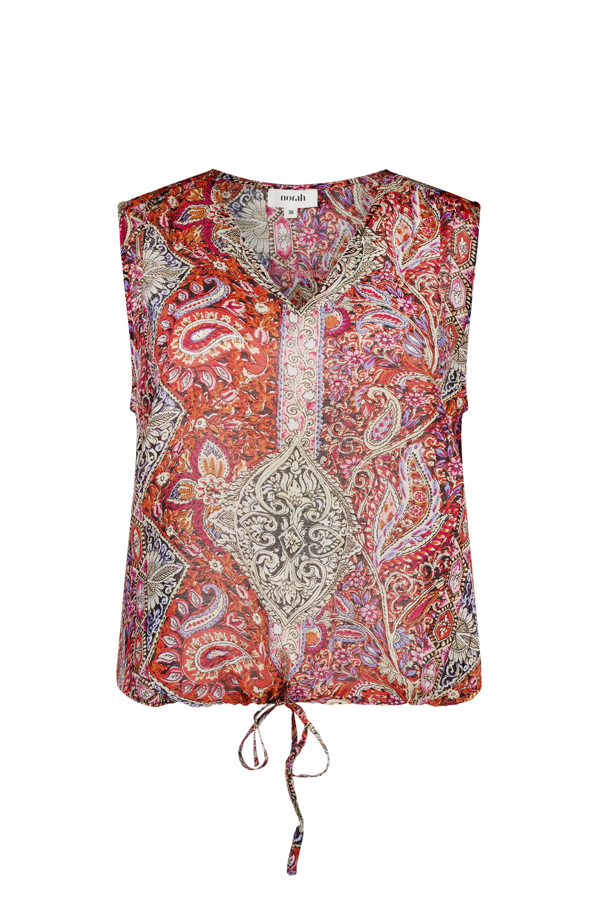 Norah Top met grafische print multicolor 219017-002