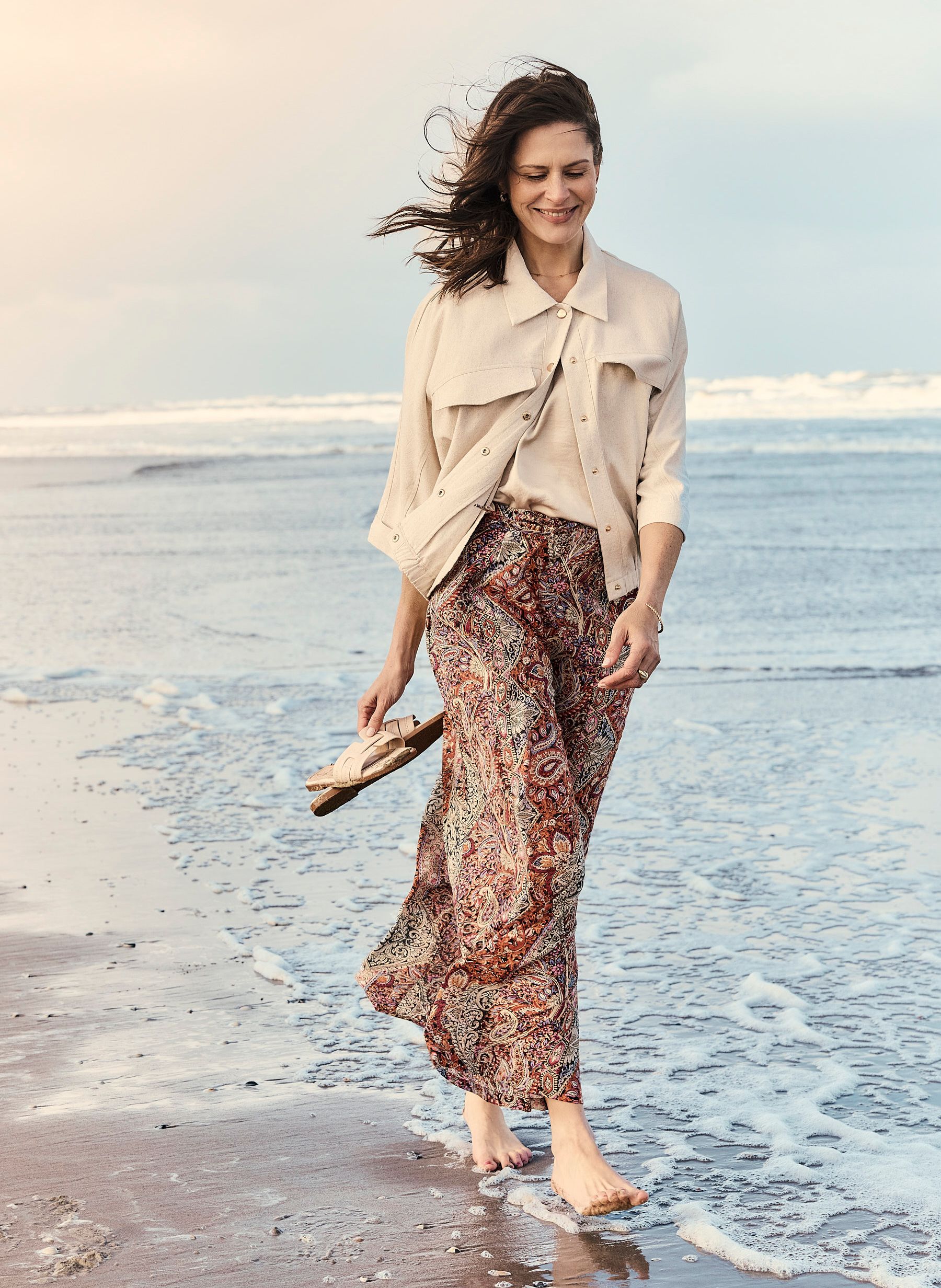Norah Midi rok met grafische print multicolor 219019-002