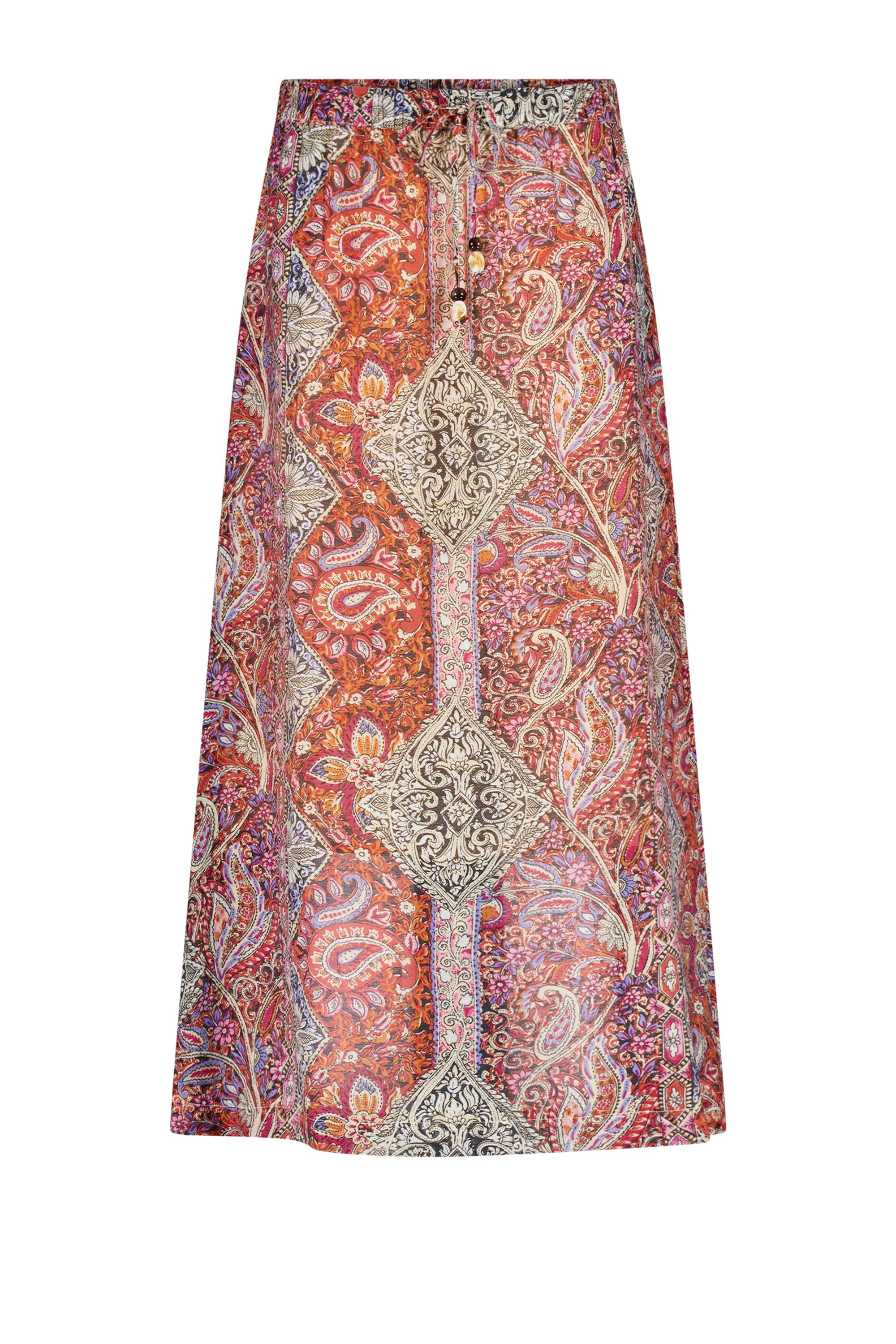 Norah Midi rok met grafische print multicolor 219019-002