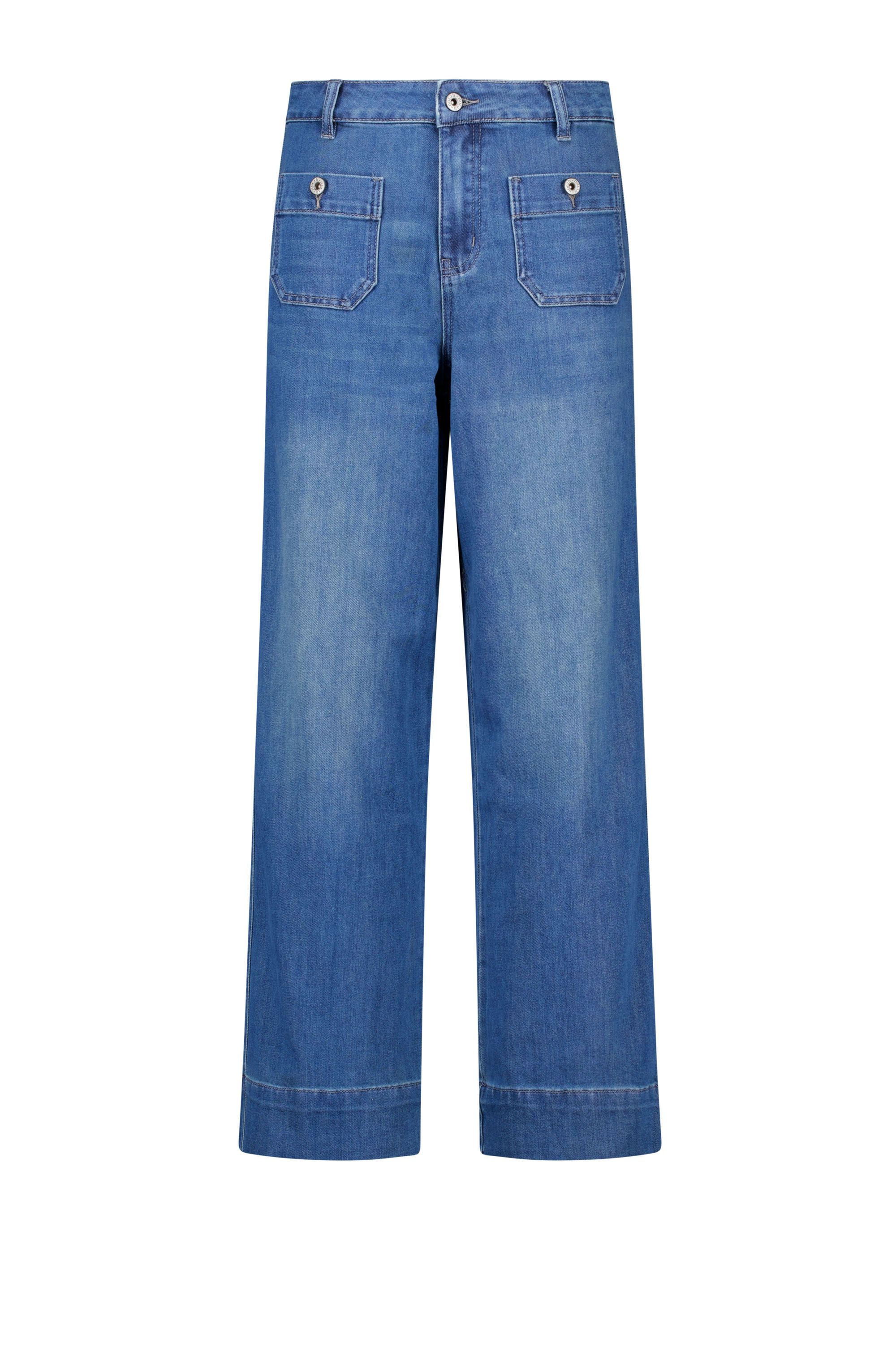 Norah Pien jeans | Wide | Blauw mid denim 219026-479