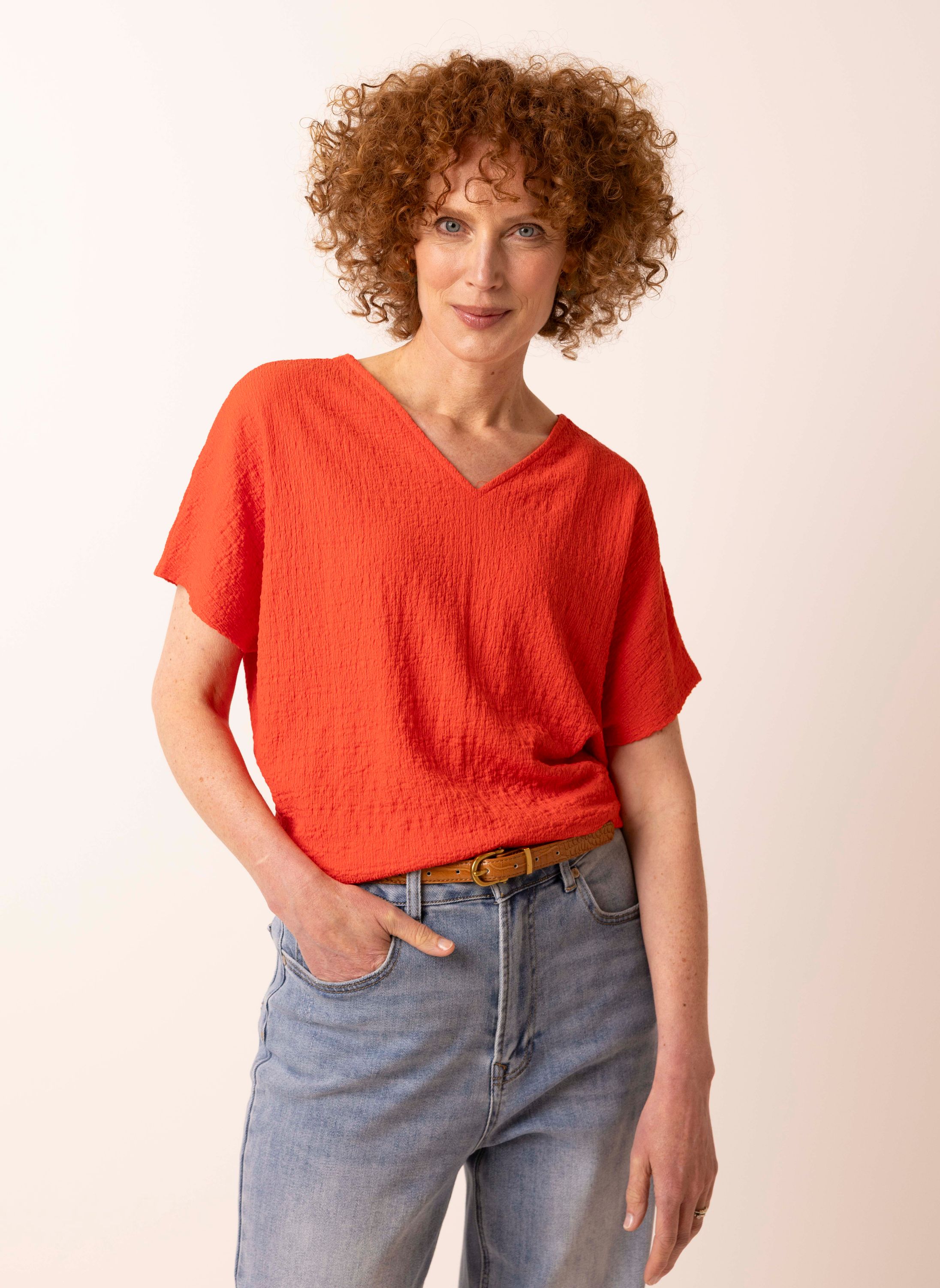 Norah Viv shirt rood red 219034-600-38