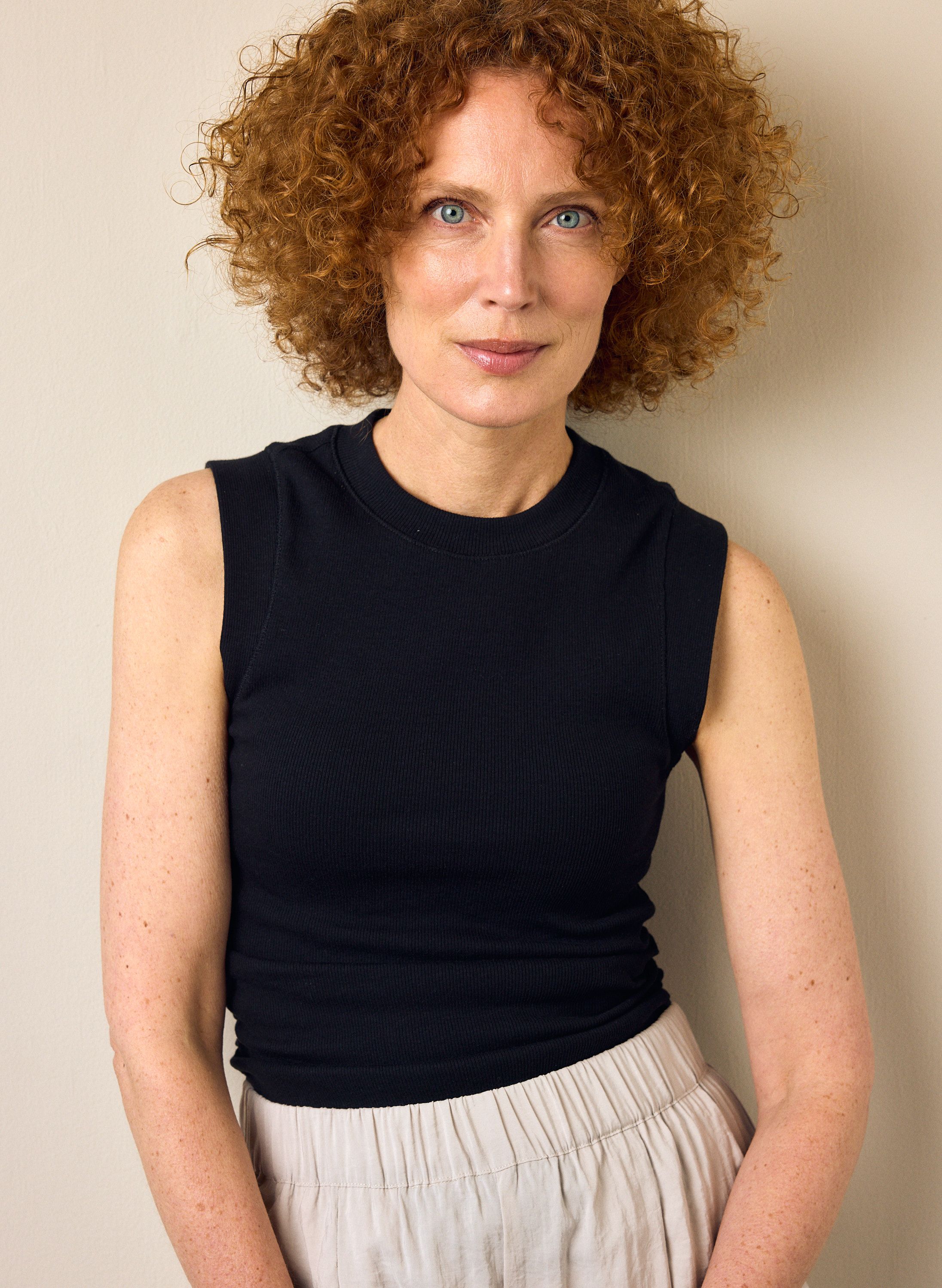 Norah Zwarte geribde top black 219043-001