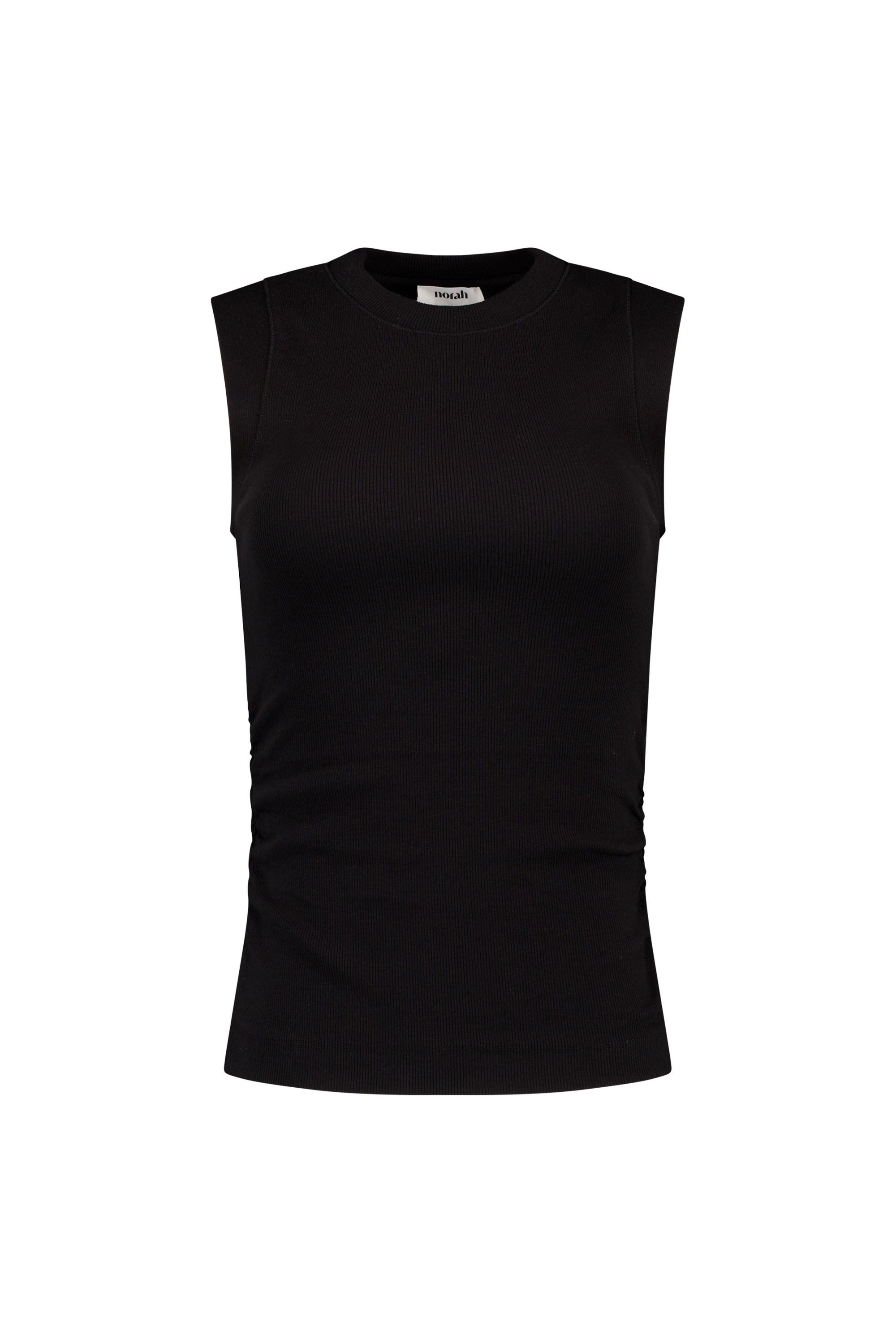 Norah Zwarte geribde top black 219043-001