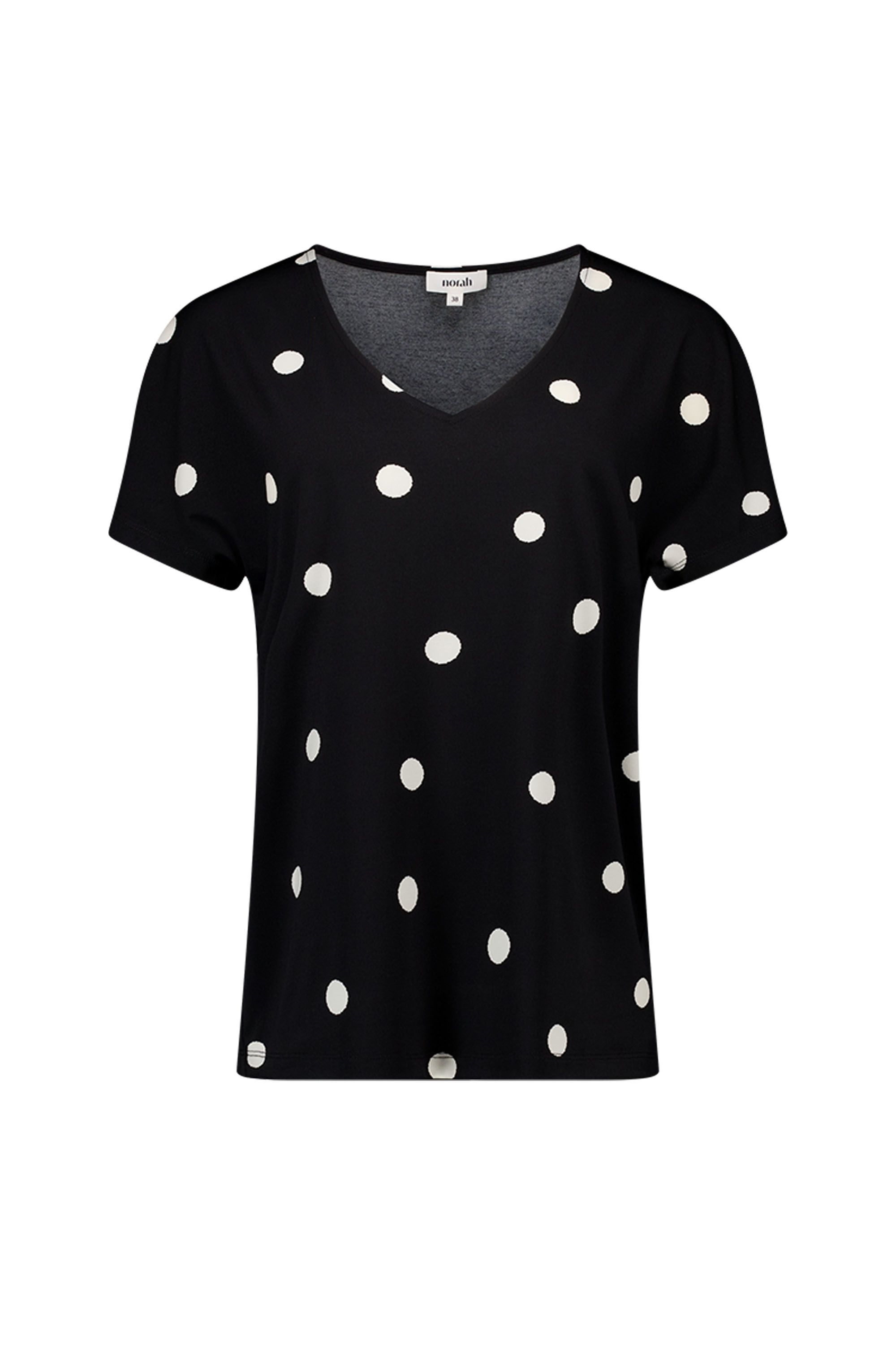 Norah Zwart/ecru polkadot shirt black/ecru 219047-041-48