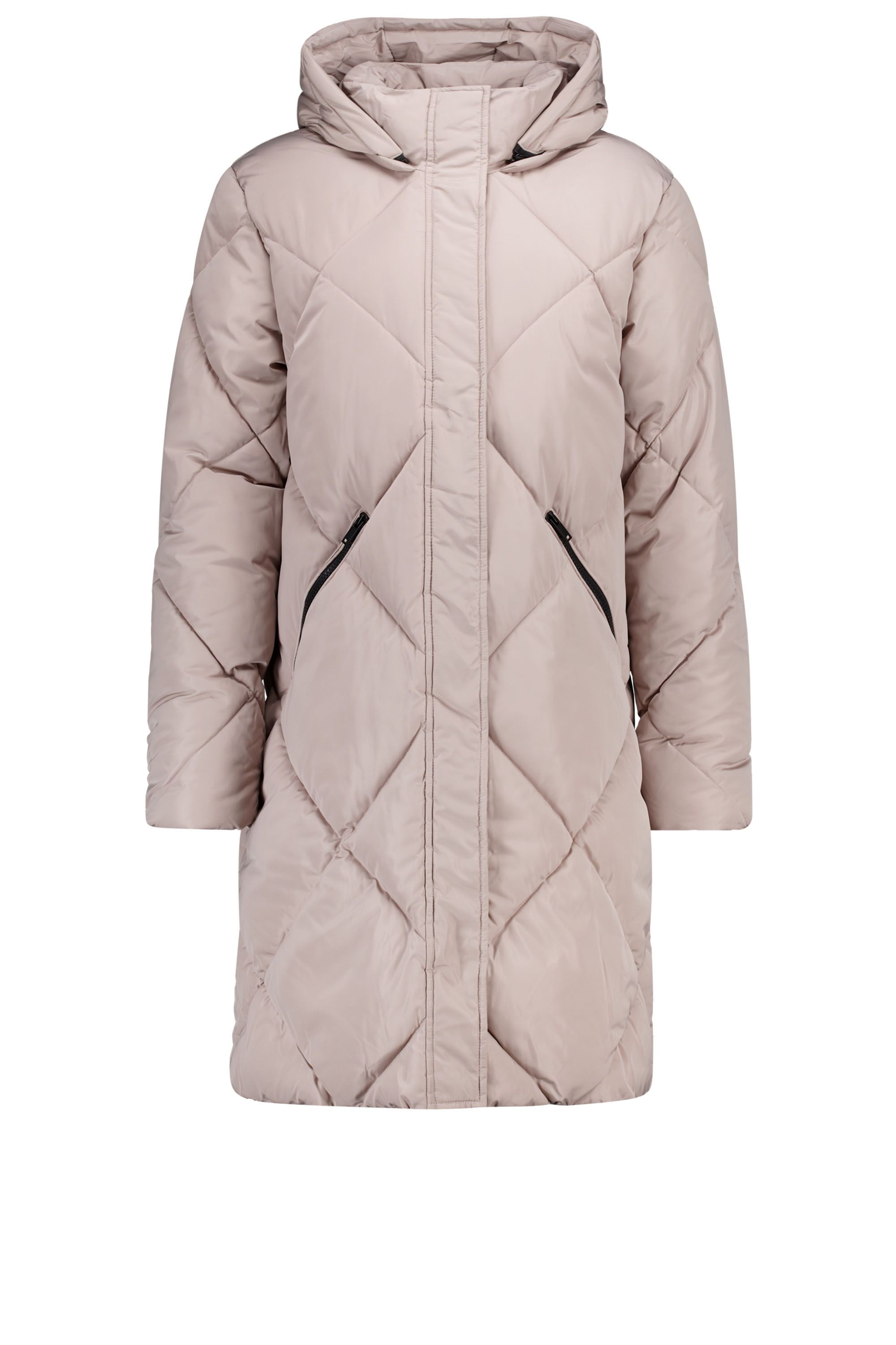 Norah Beige lange pufferjas oyster 219053-109