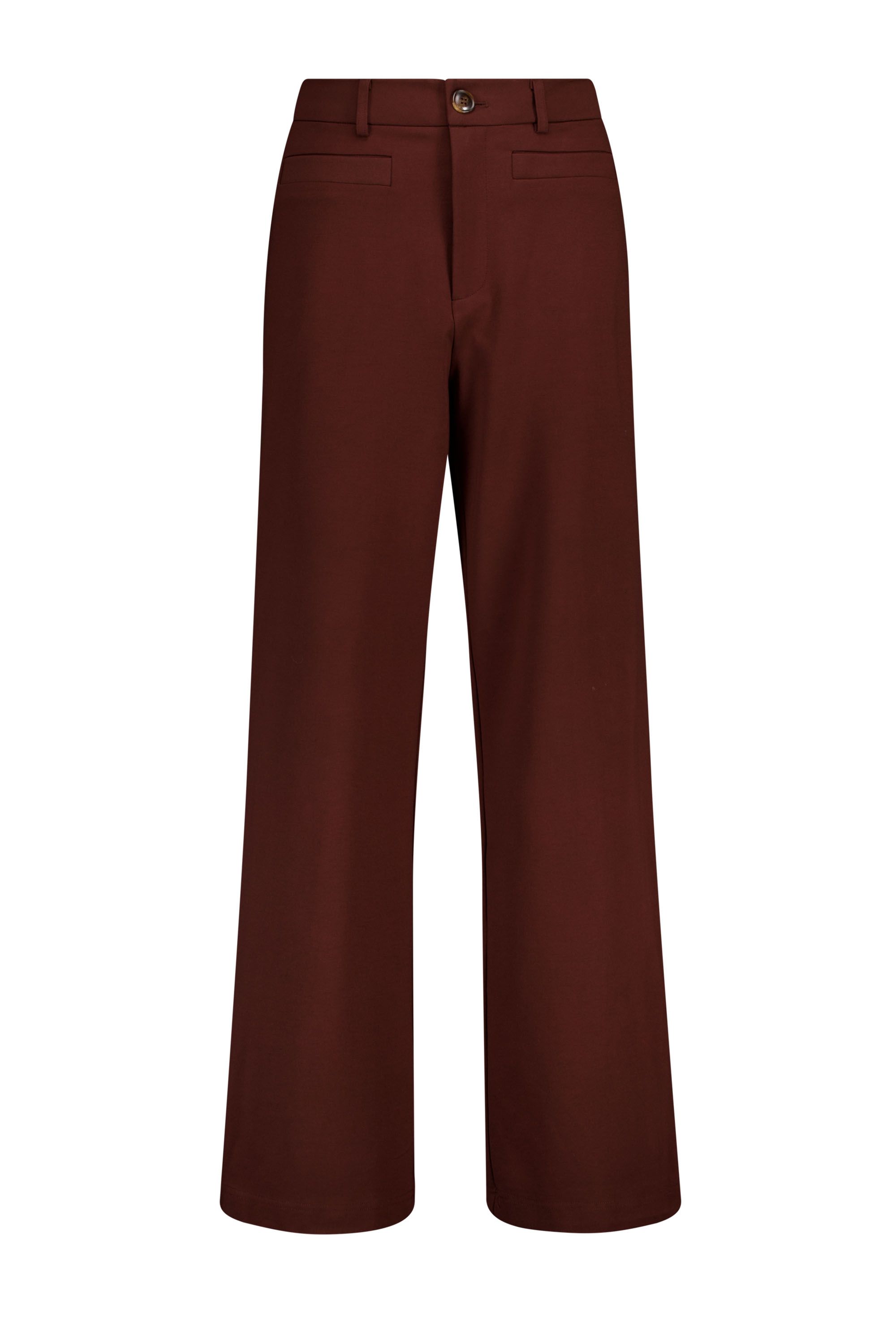 Norah Wide fit pantalon | Bruin | L32 chocolate 219054-290