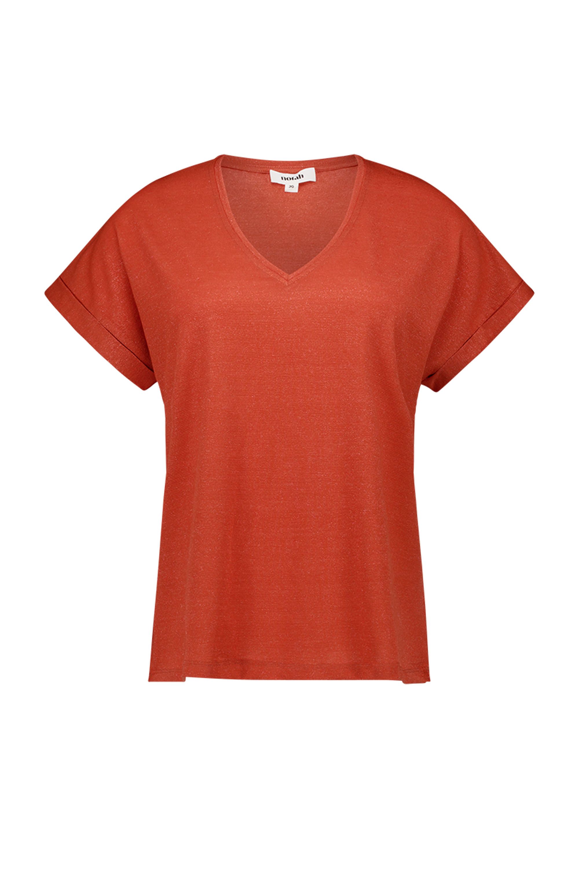 Norah Roodbruin shirt met lurex rust 219067-798