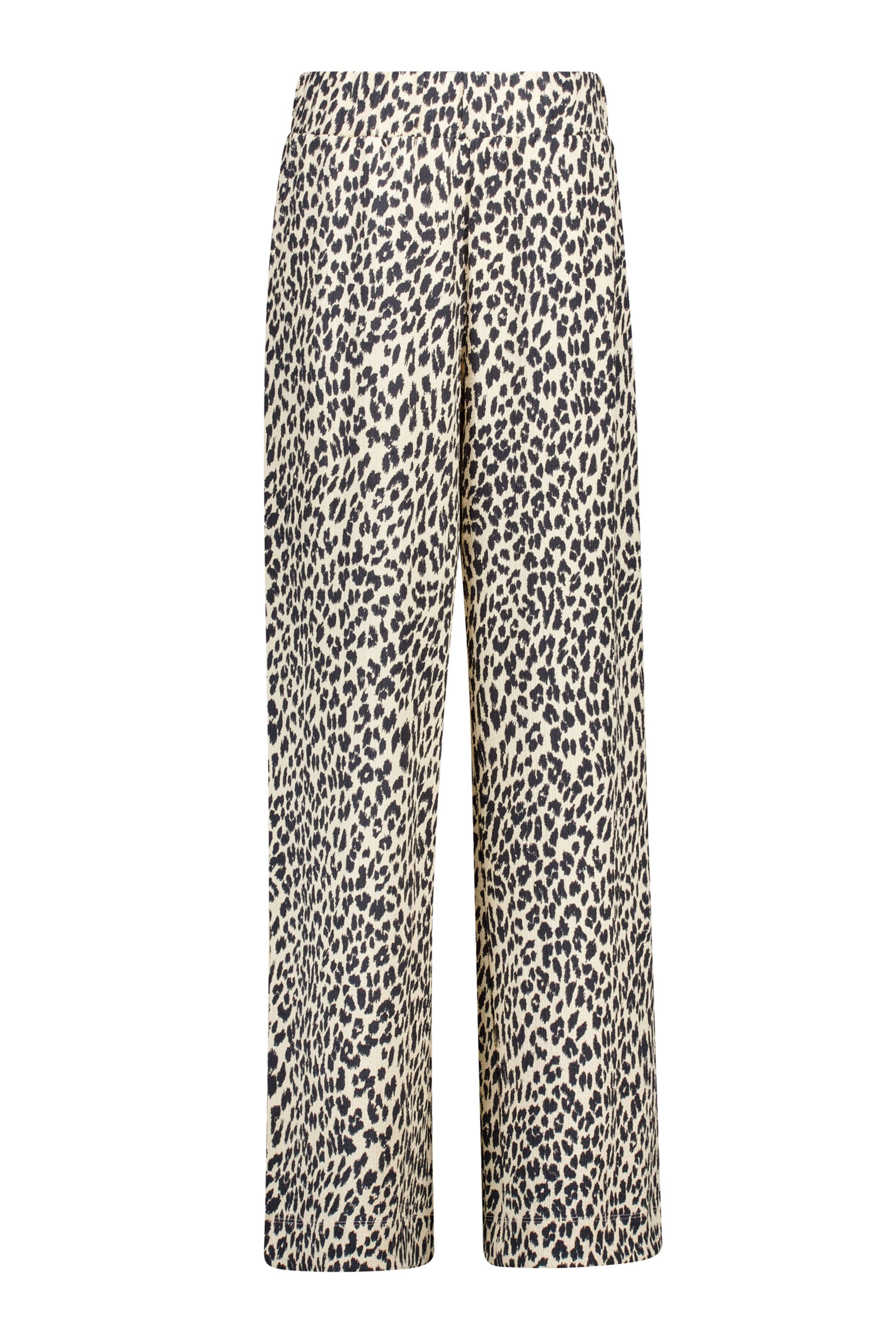 Norah Wide fit broek | Luipaardprint ecru/black 219083-170-40
