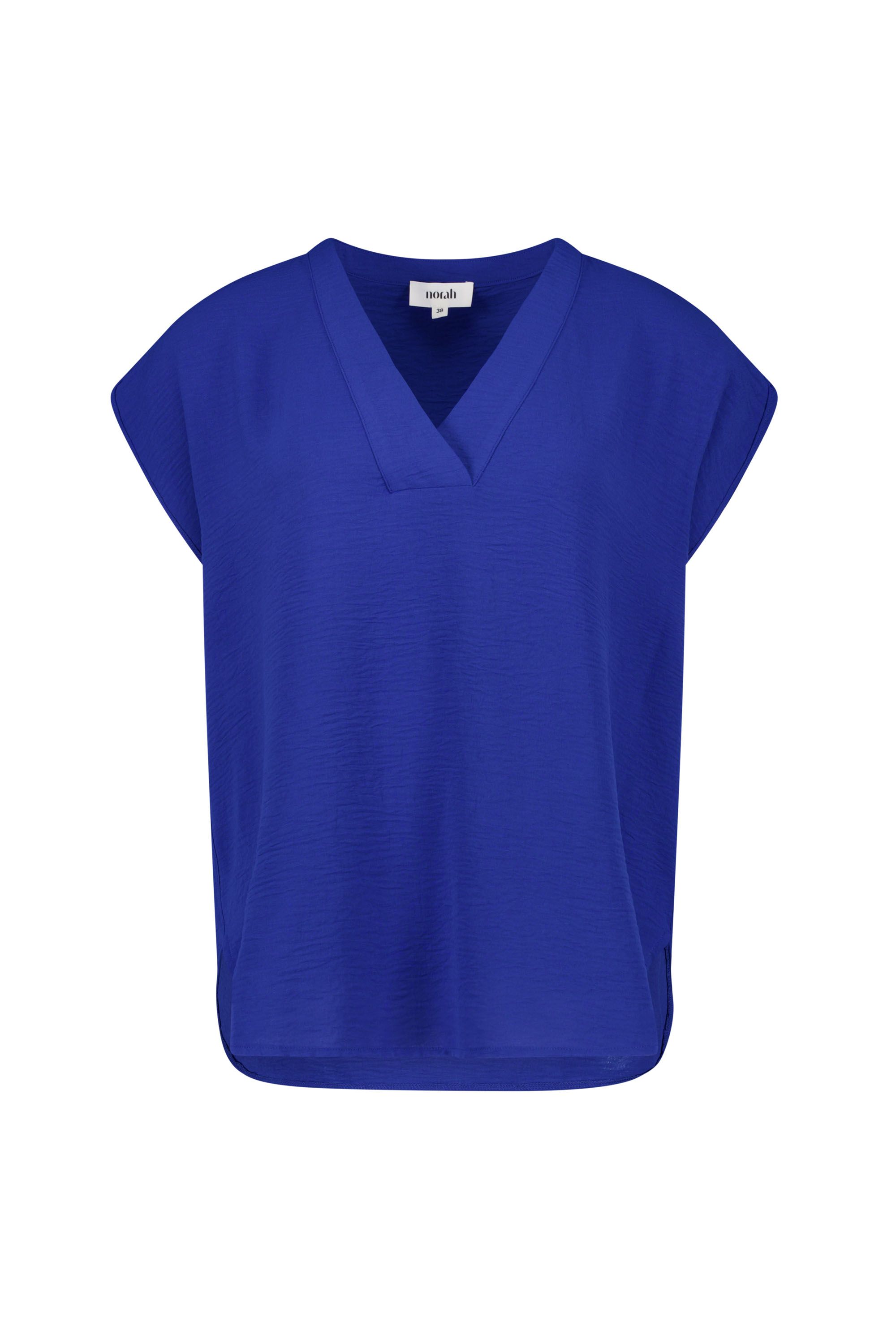 Norah Kobaltblauwe top met V-hals cobalt 219090-468