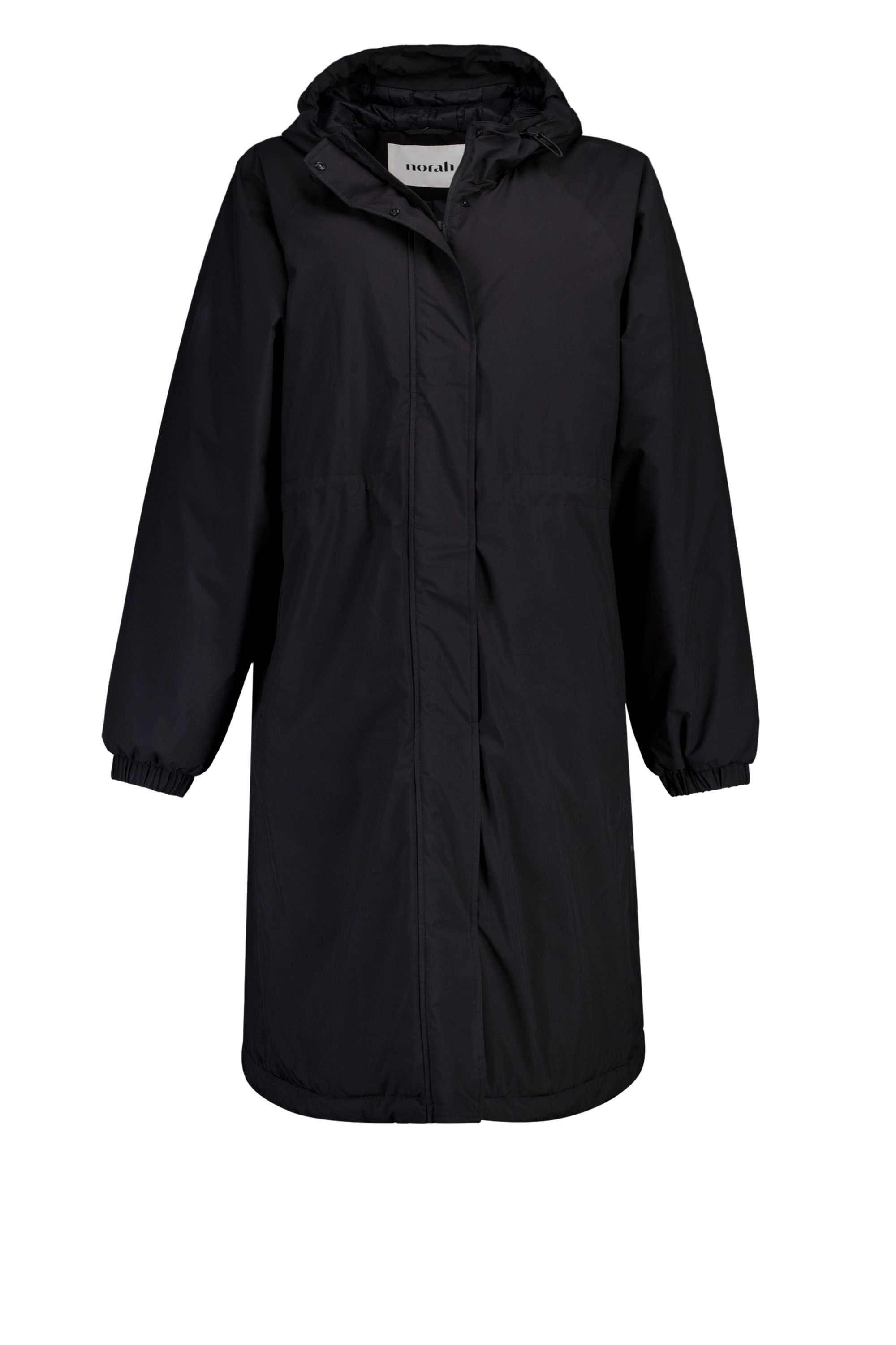 Norah Zwarte parka jas met capuchon black 219095-001