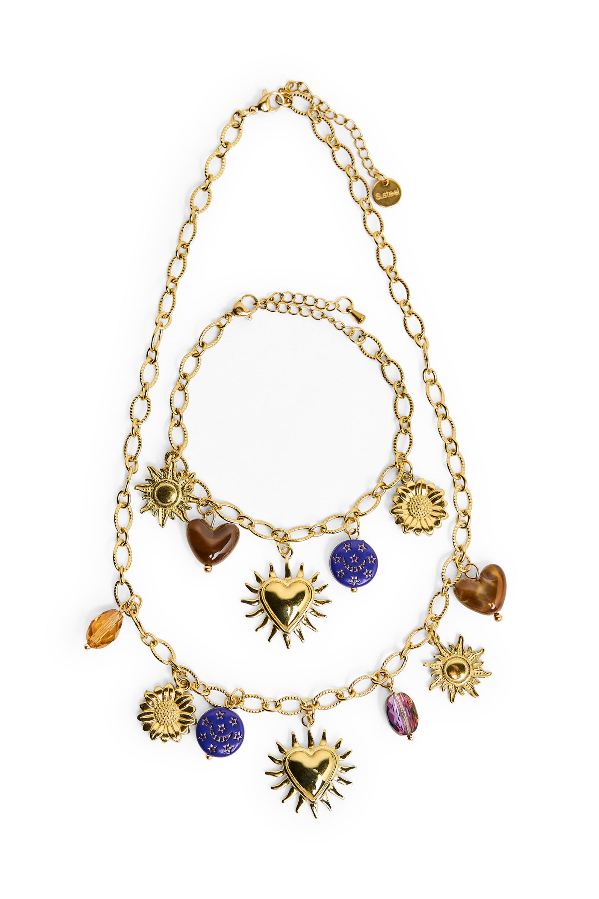 Norah Goudkleurige bedelketting  gold multicolor 219100-198