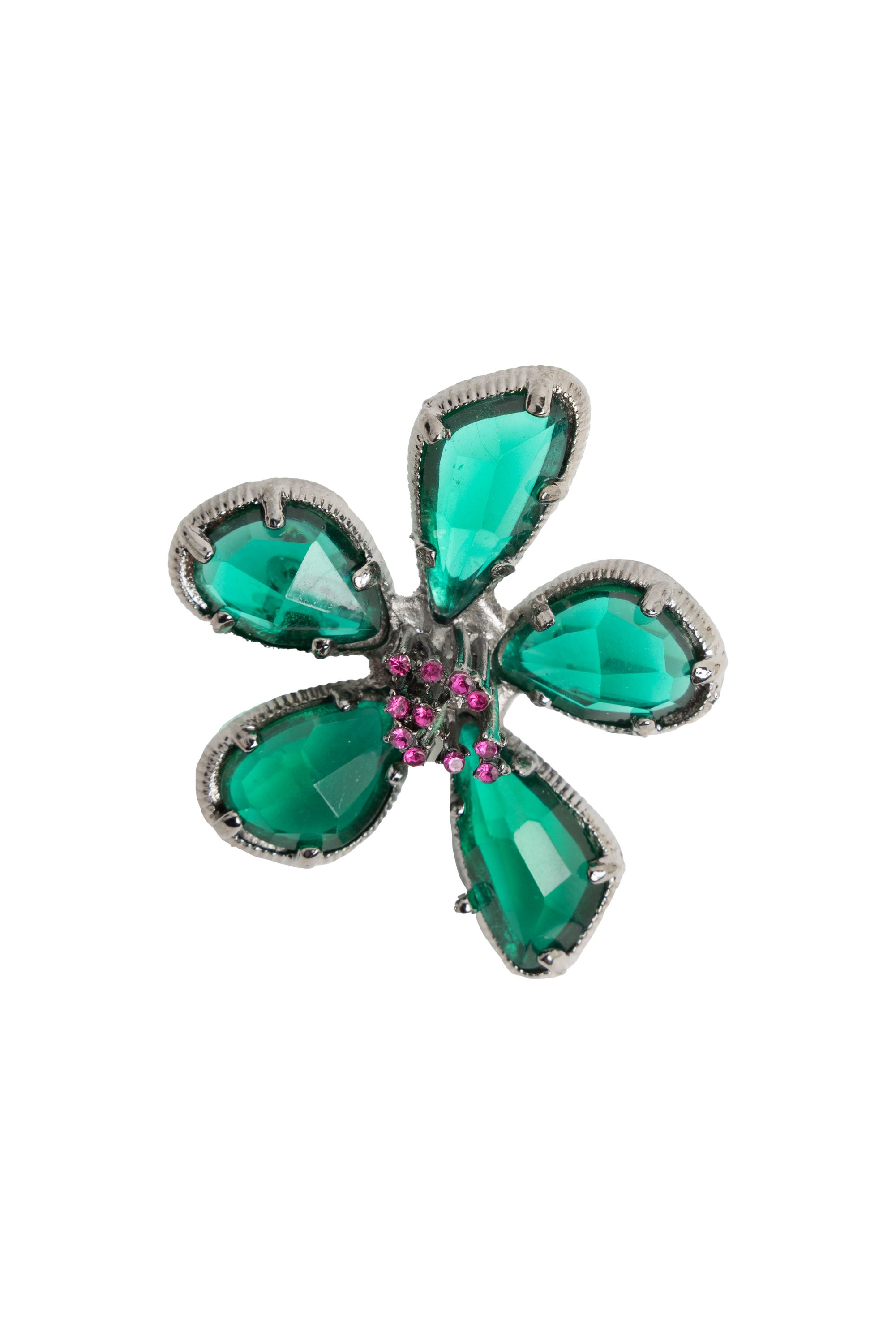 Norah Broche groene bloem green 219103-500-ONE