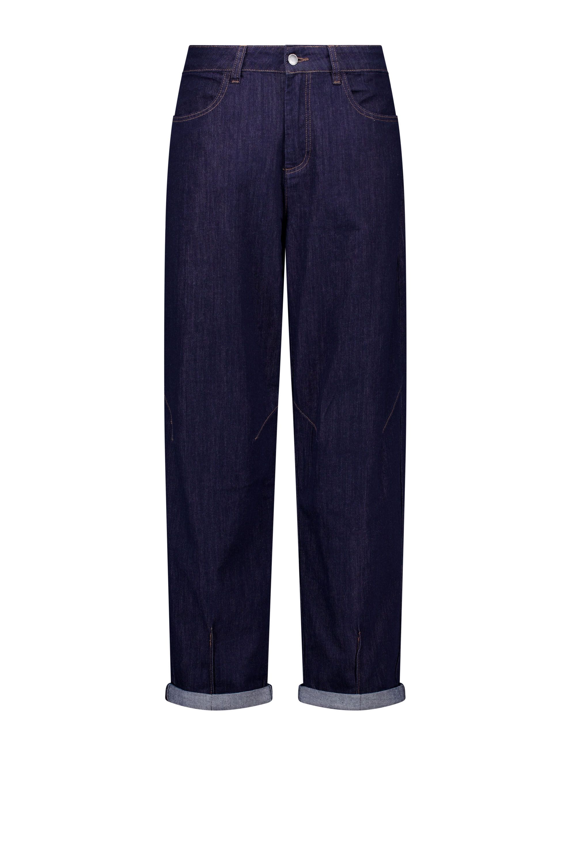 Norah Barrel jeans | Donkerblauw | L28 indigo denim 219120-484