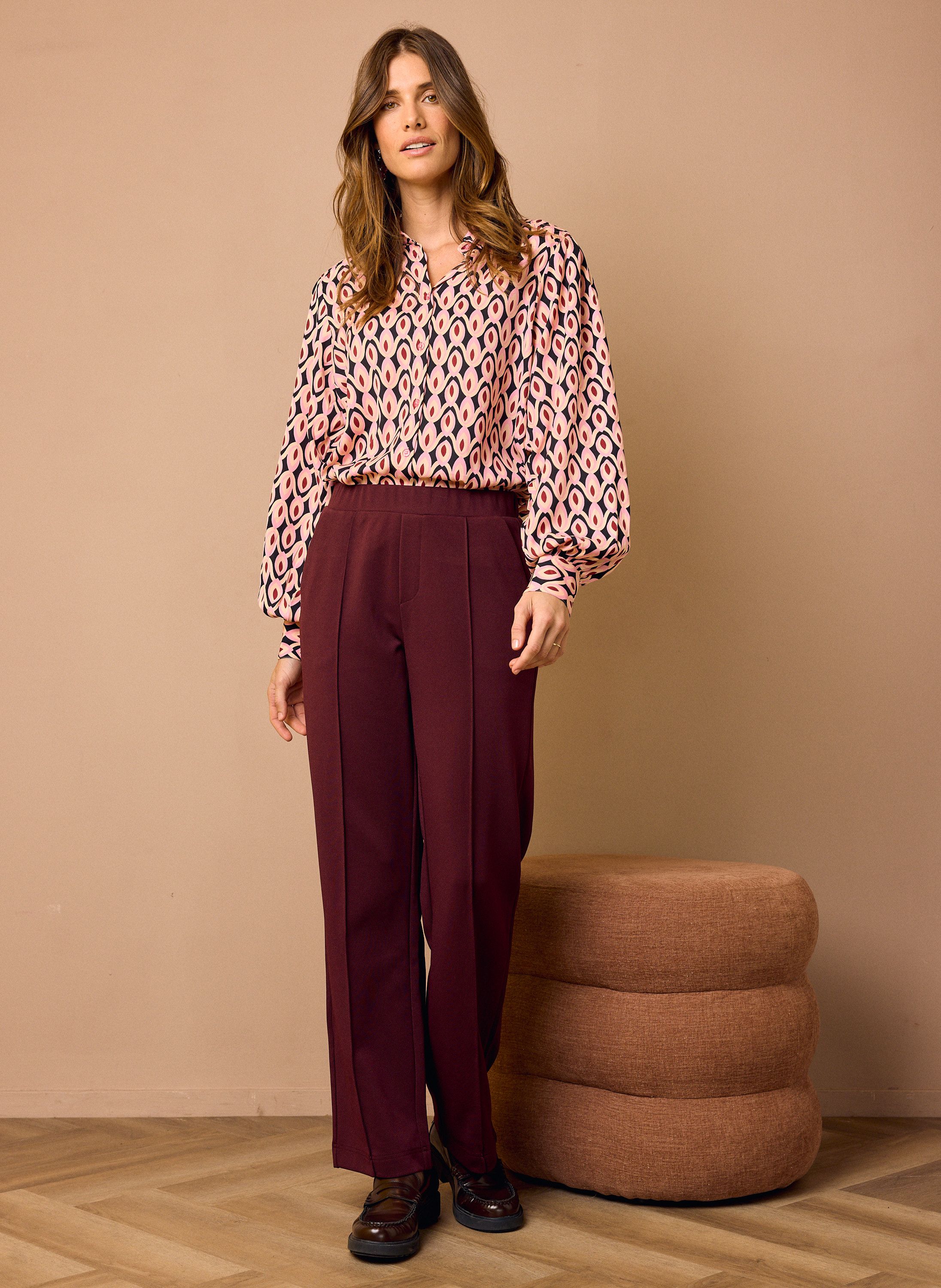 Norah Tammy broek | Straight | Paars | L28 mauve 219129-803
