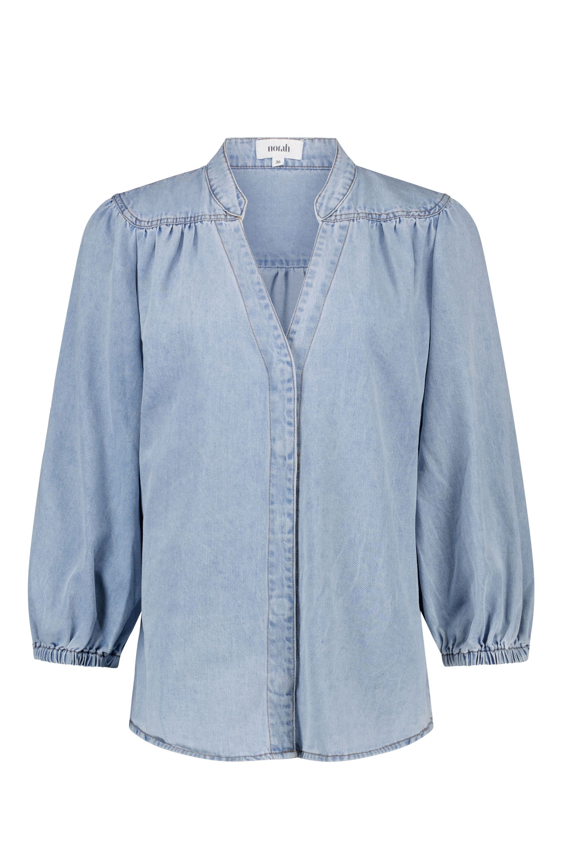 Norah Lichtblauwe denim blouse  light denim 219132-478