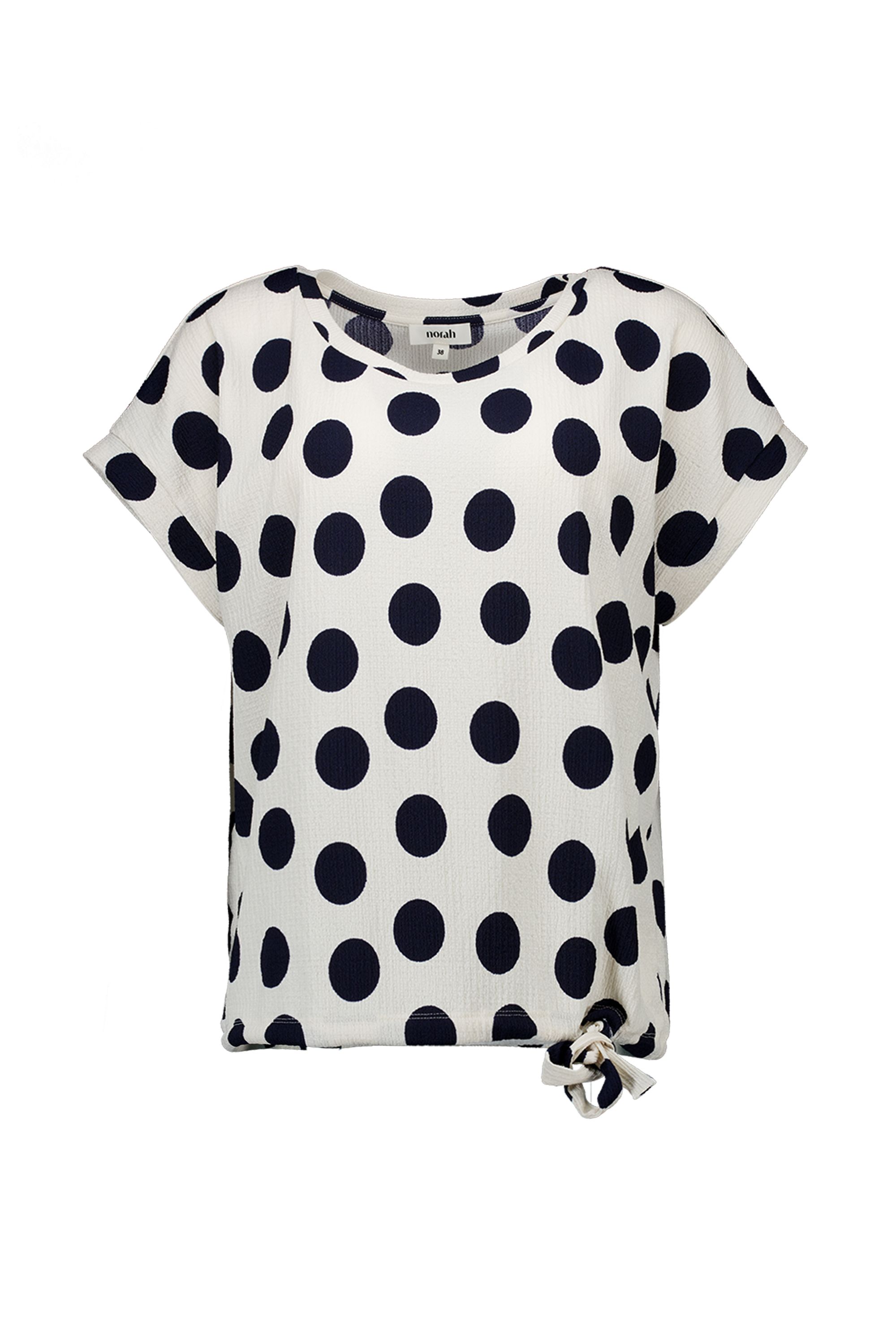 Norah Ecru/blauw polkadot shirt ecru/blue 219143-174-44