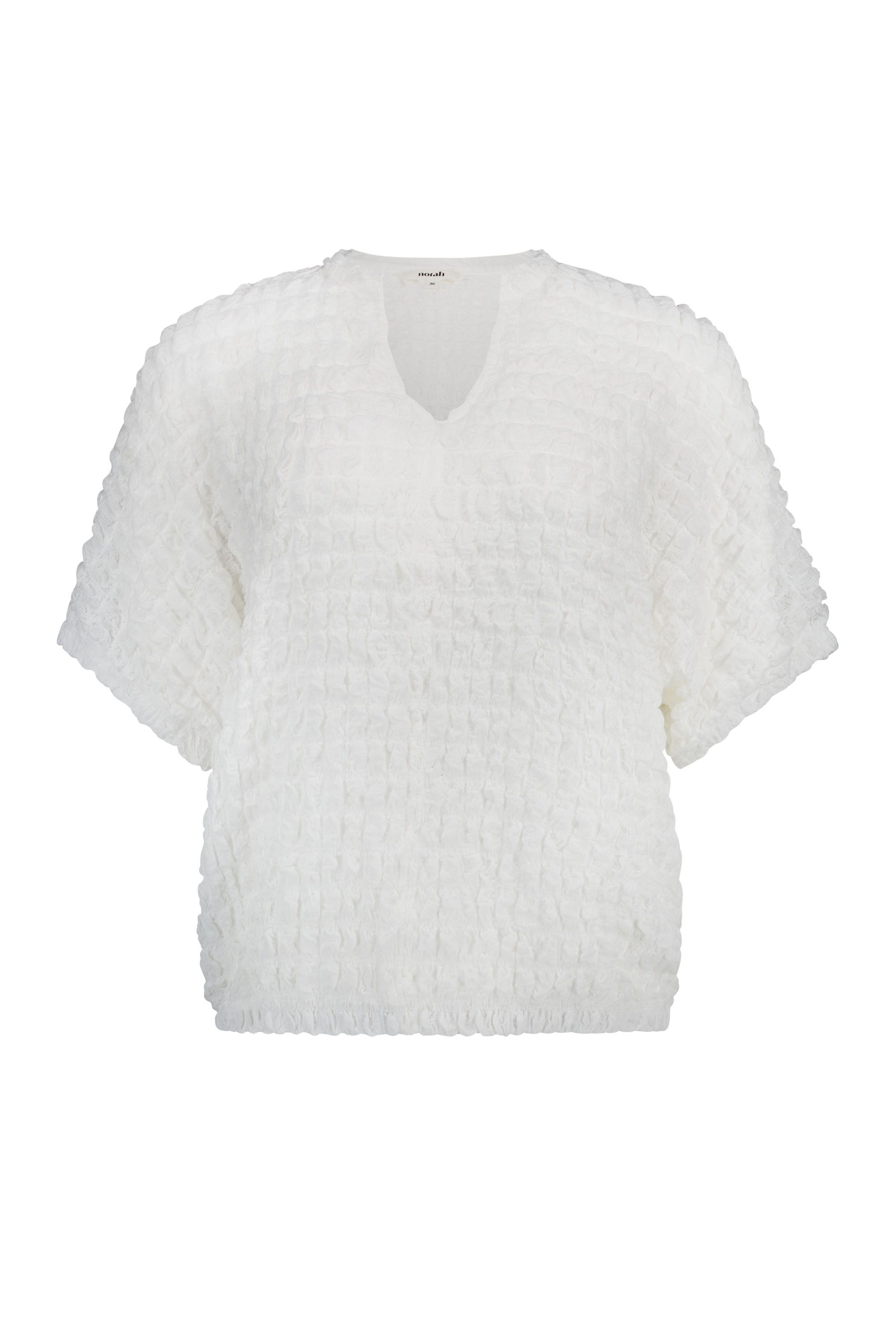 Norah Off-white shirt met structuur off-white 219144-101