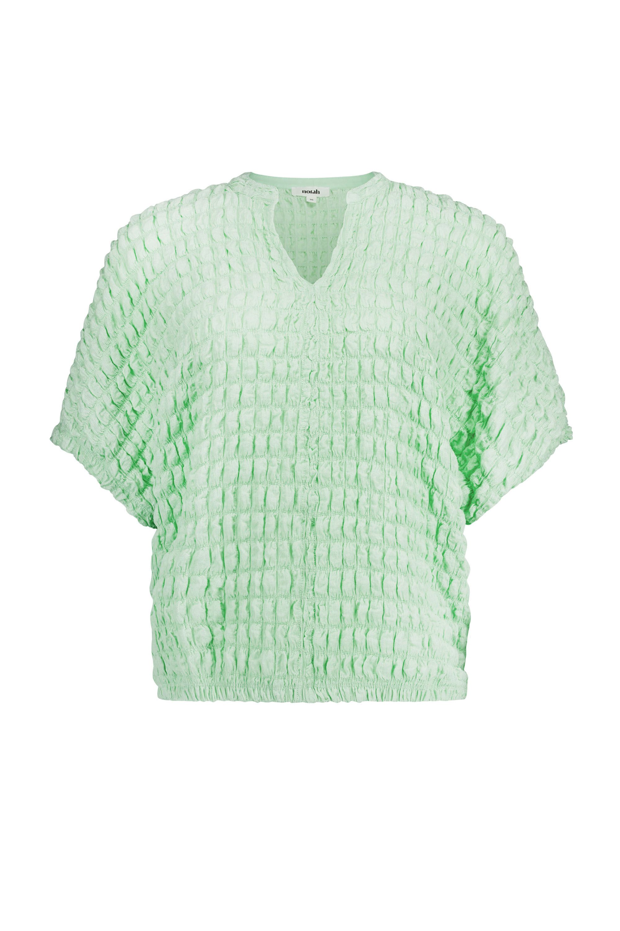 Norah Lichtgroen shirt met structuur pastel green 219144-512