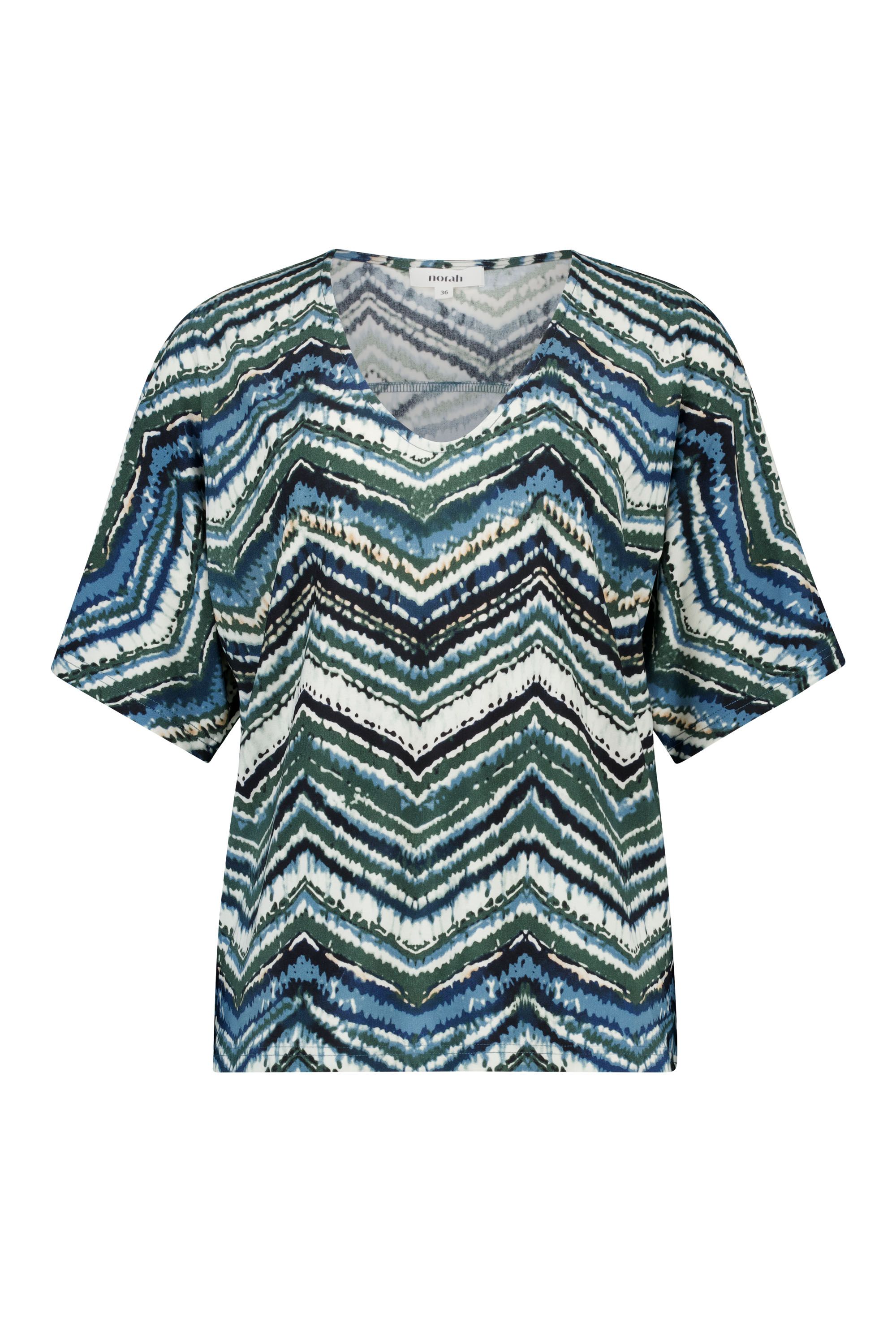 Norah Groen shirt met zizagpatroon green multicolor 219148-520