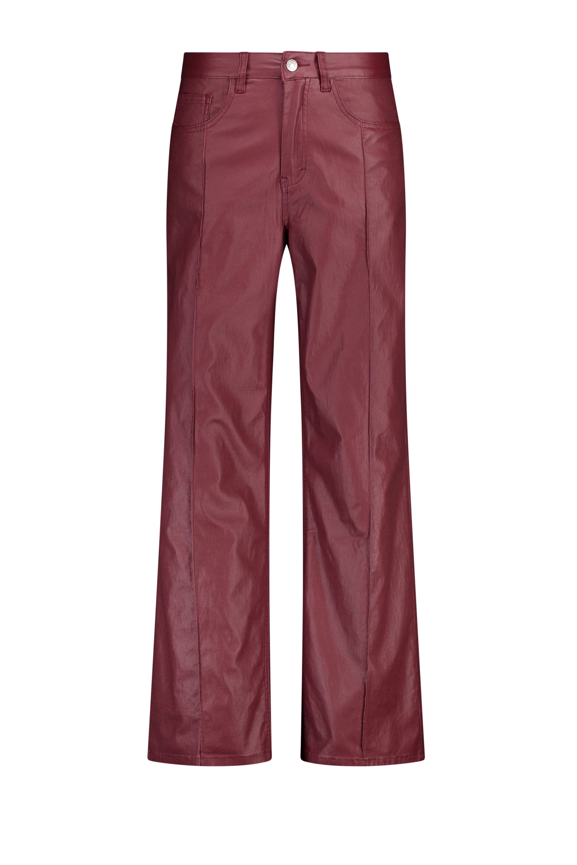 Norah Straight fit jeans | Imitatieleer | Bordeaux | L30 bordeaux 219149-696