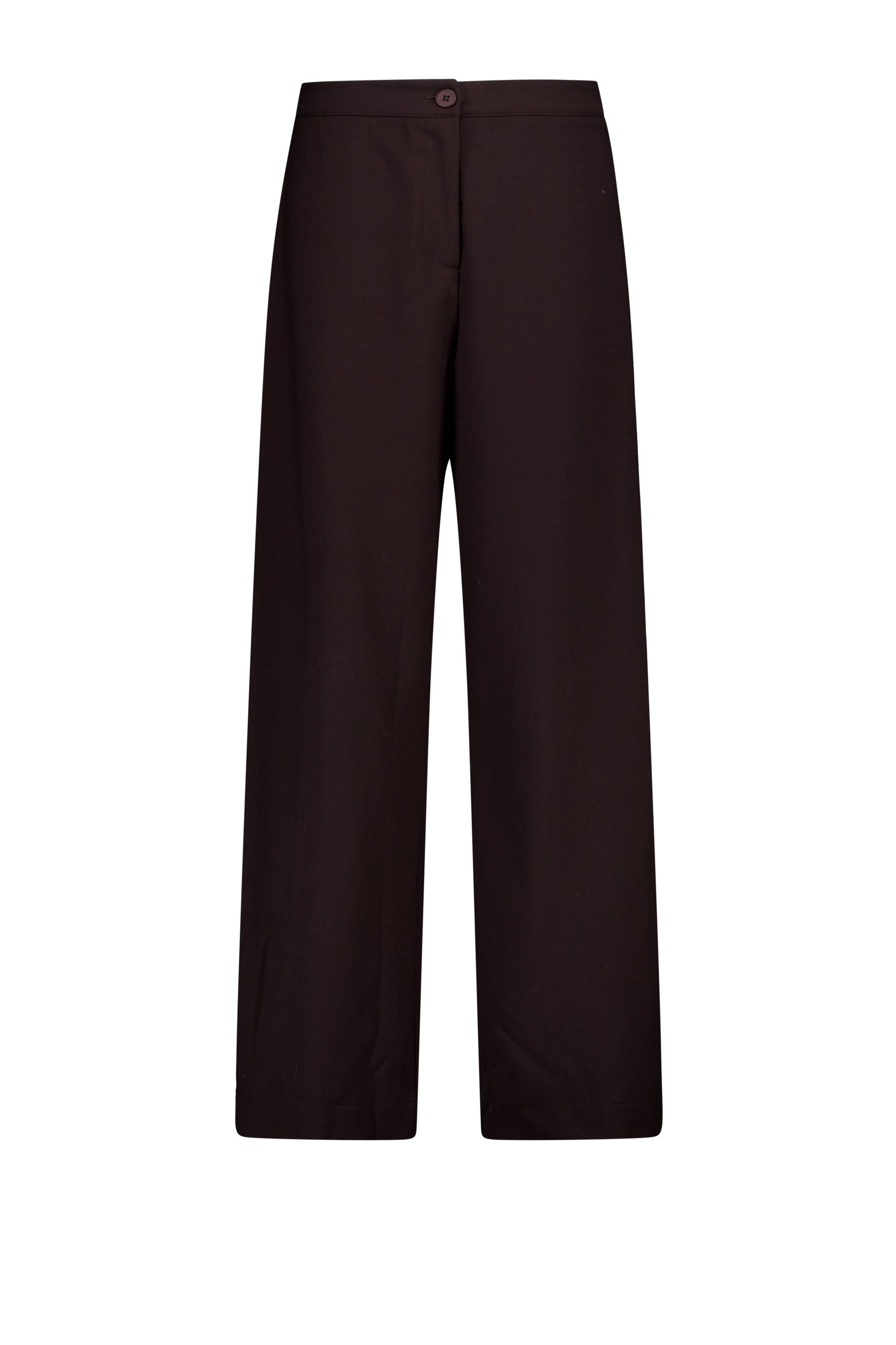 Norah Wide fit broek | Zwart dark brown 219153-299