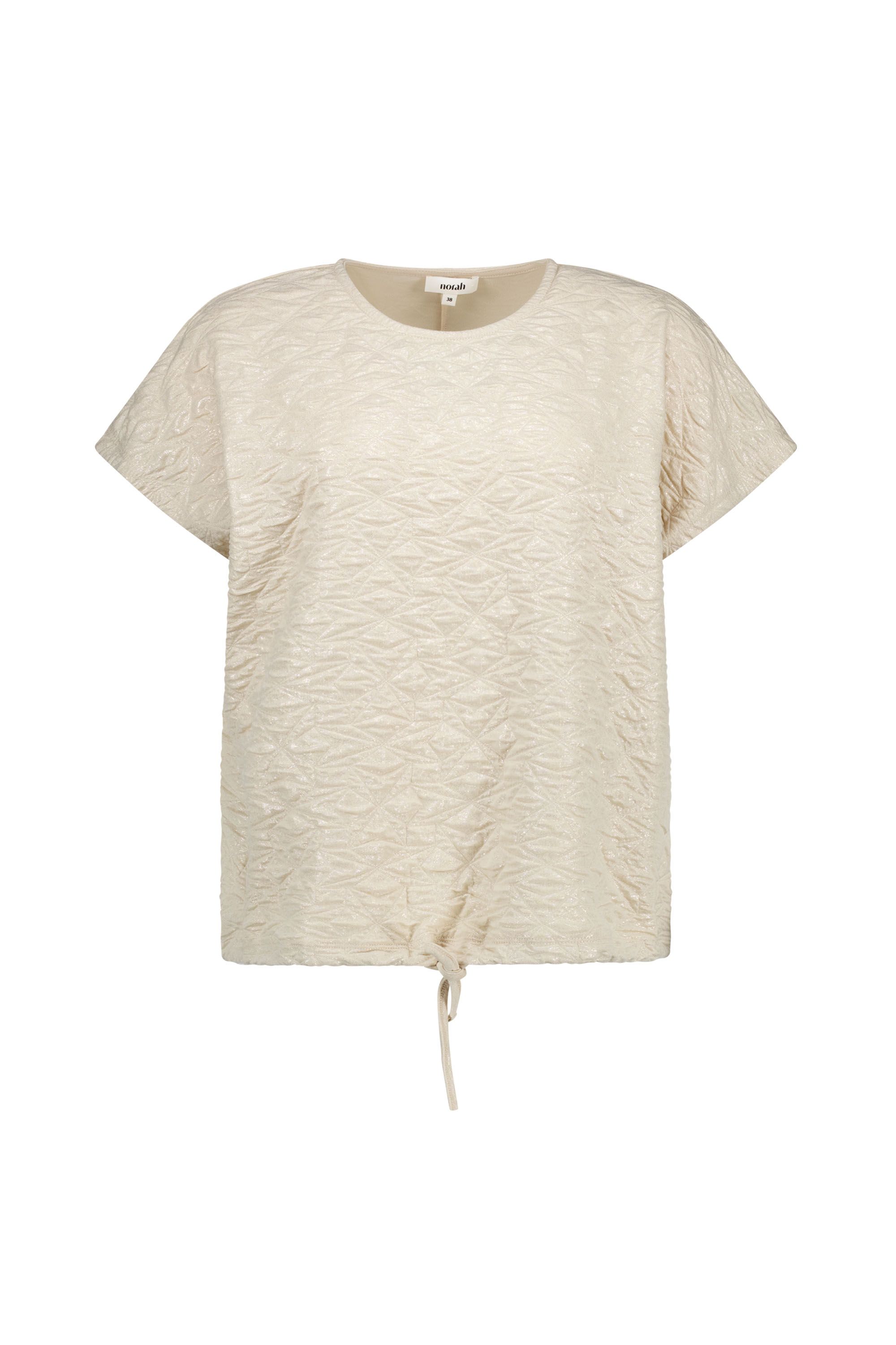 Norah Zandkleurig shirt met glans light sand 219154-111