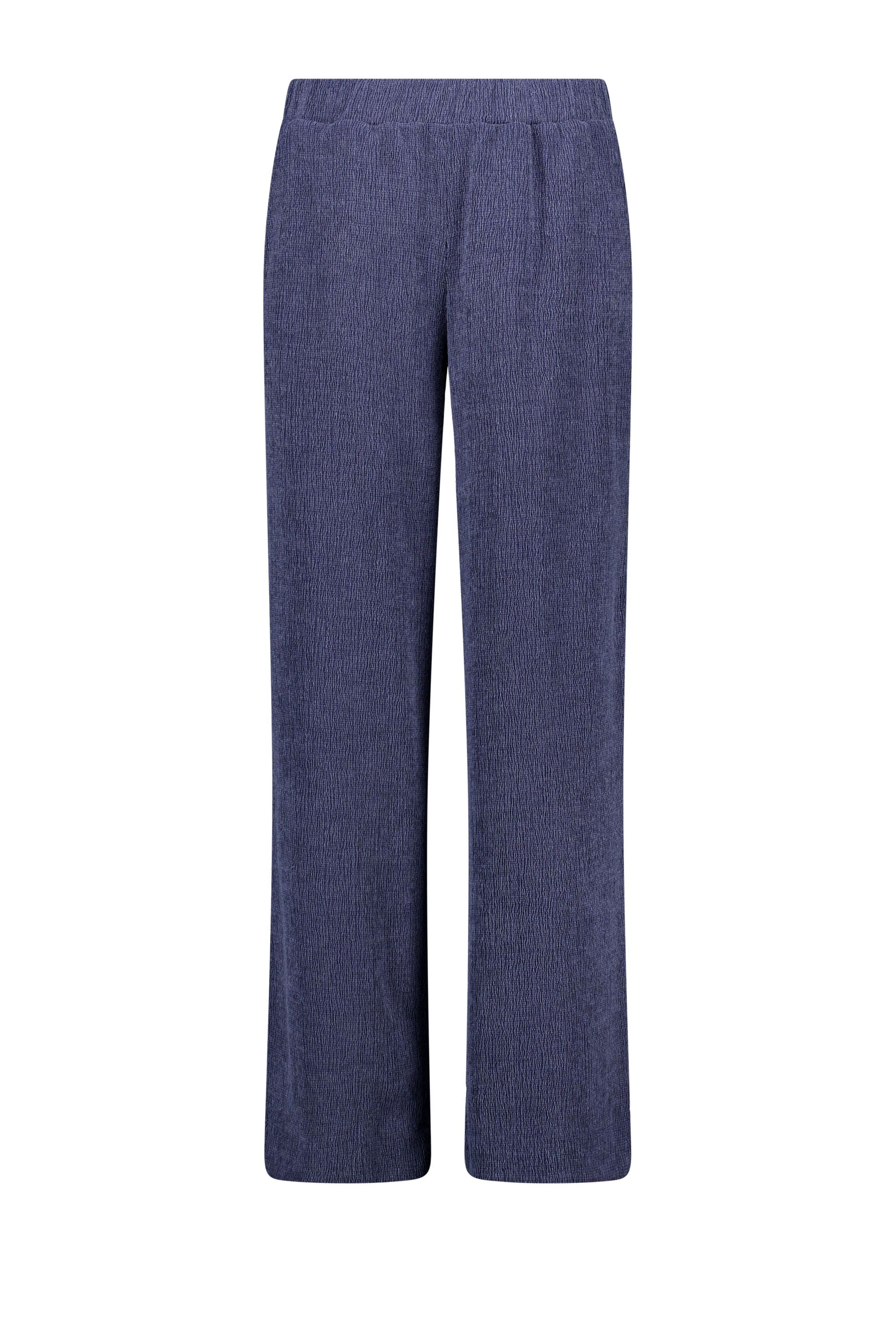 Norah Wide fit broek | Donkerblauw denim blue 219159-472