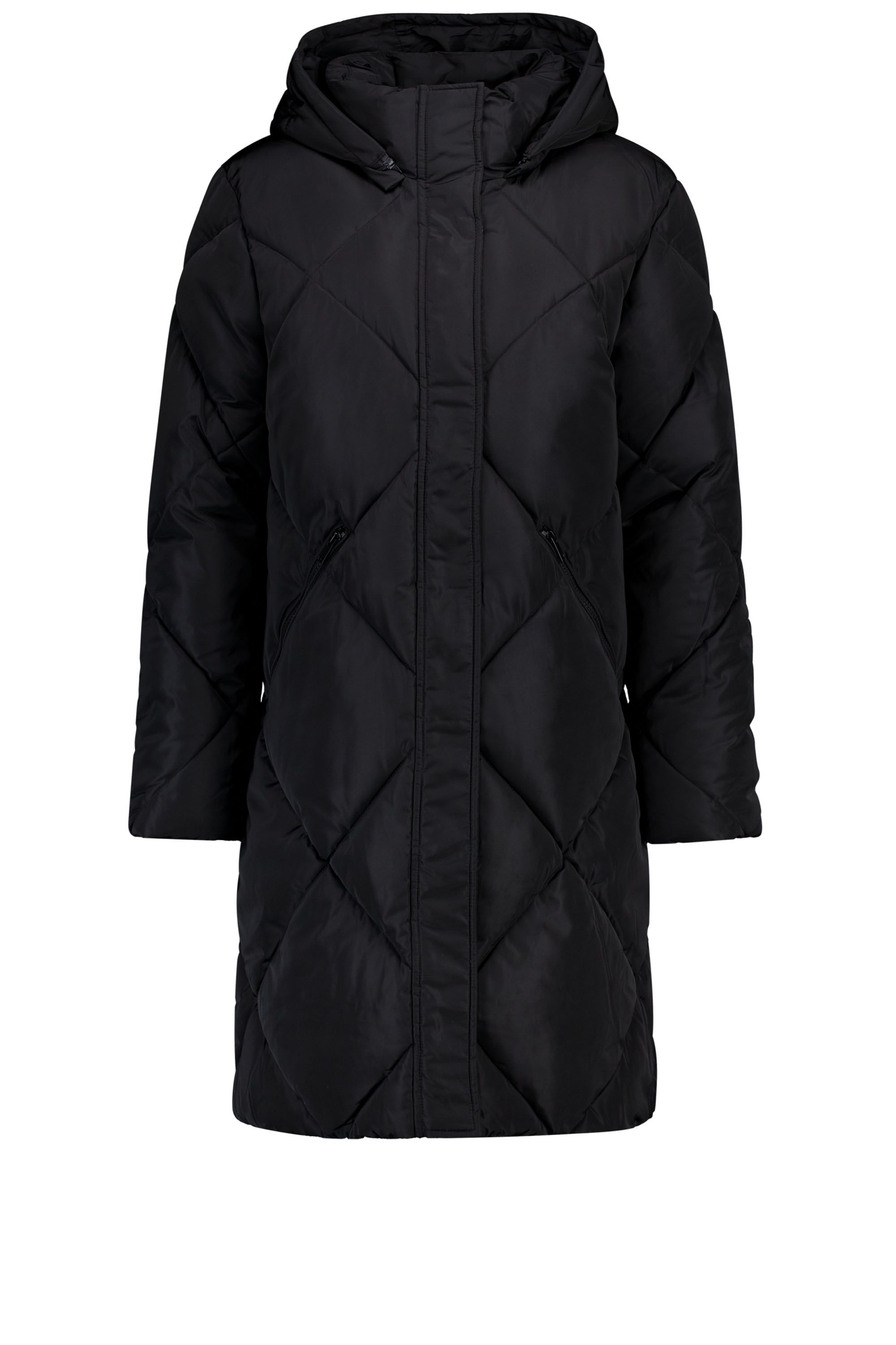 Norah Zwarte lange pufferjas black 219170-001