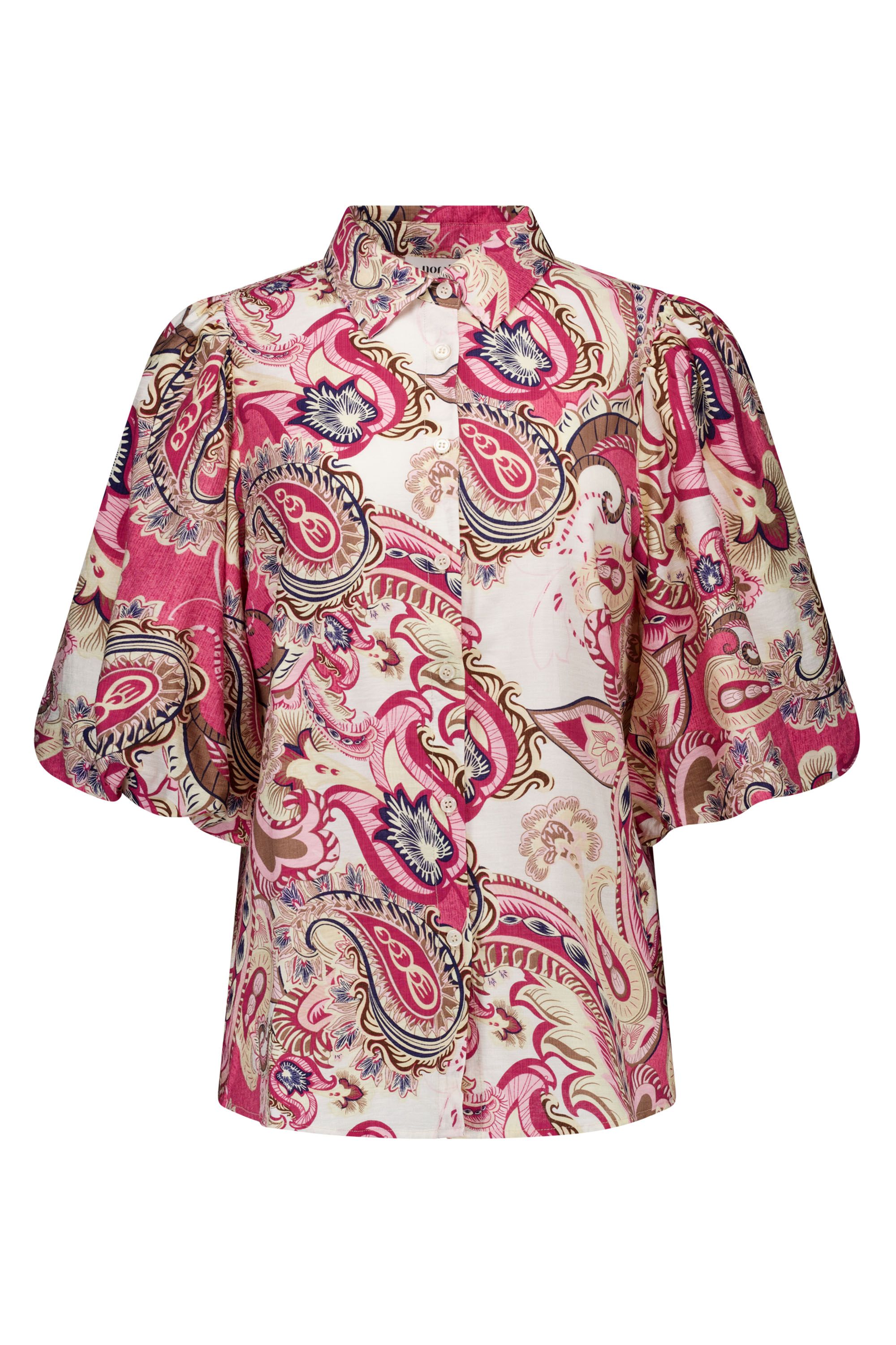 Norah Roze blouse met paisleyprint pink multicolor 219174-920