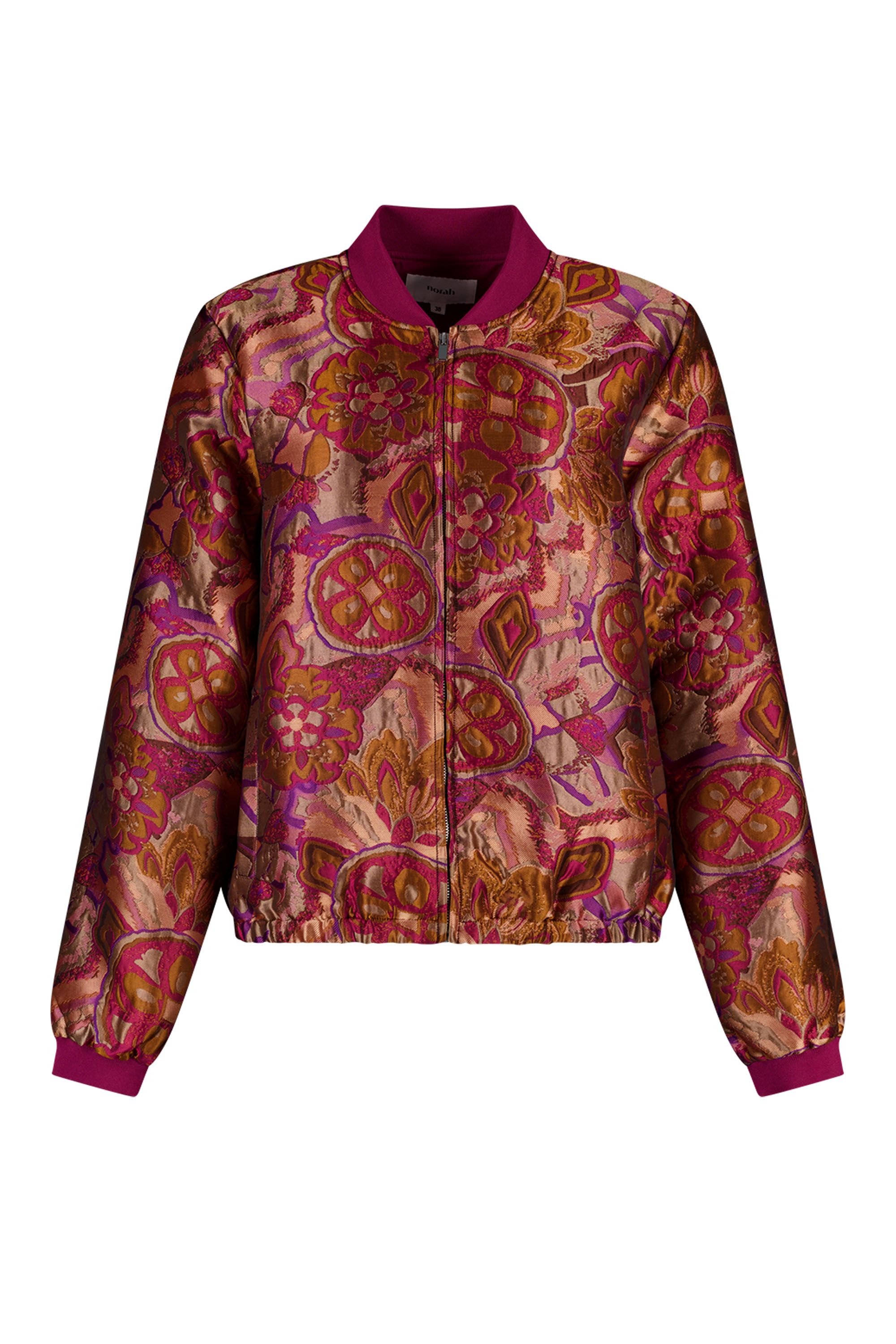 Norah Roze jacquard bomberjas pink/purple 219175-938