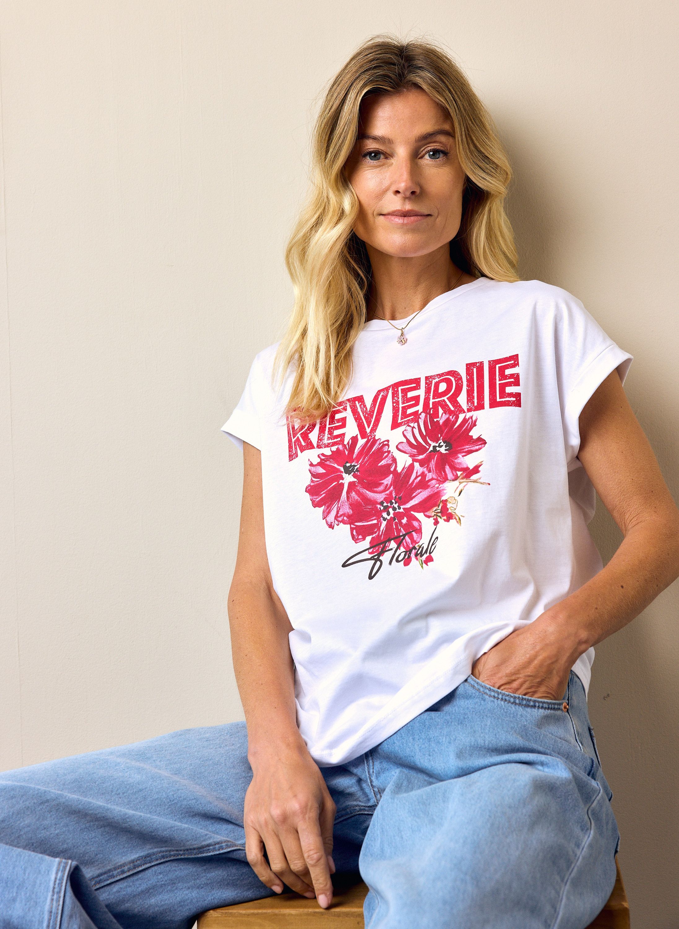 Norah Wit/roze shirt "Reverie" white/pink 219189-140-34